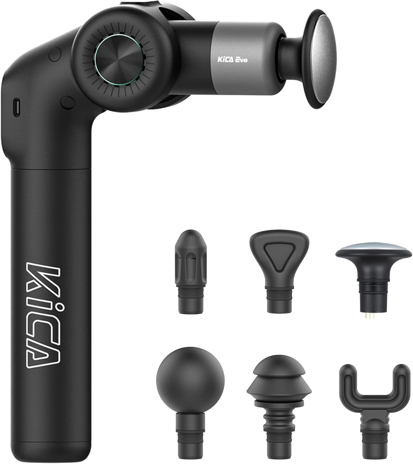 KiCA EVO Massage Gun Deep Tissue, Muscle Massage Gun with 6 Attachment Heads