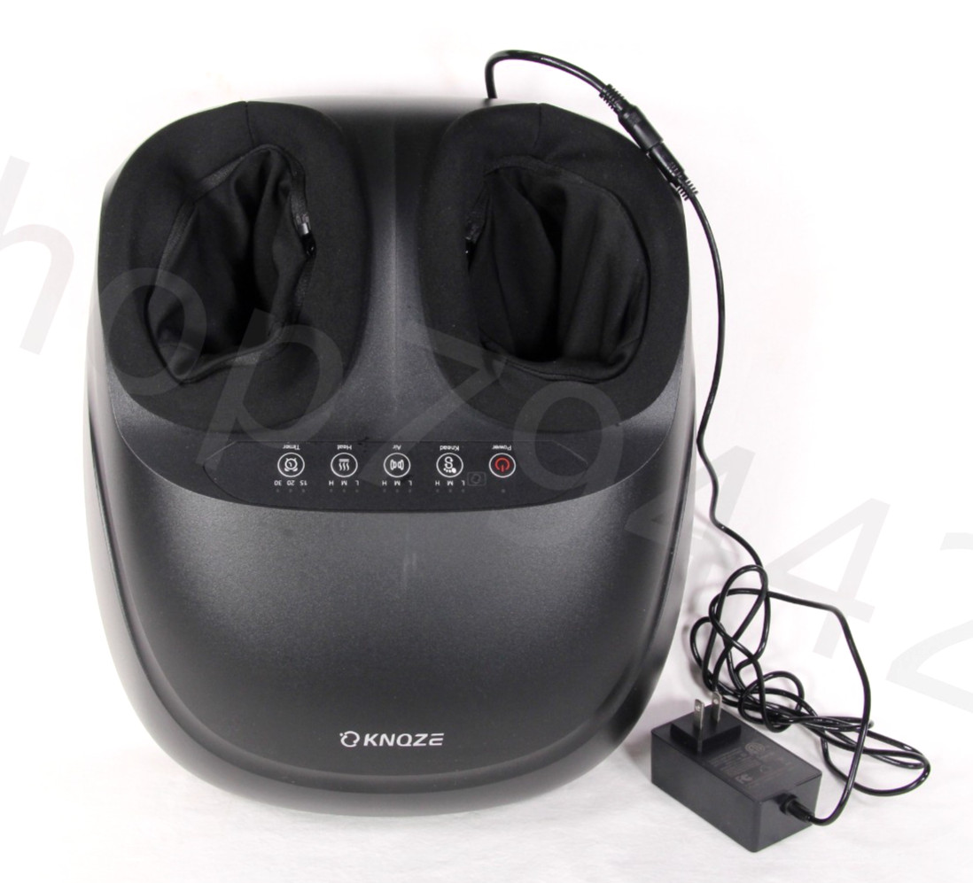KNQZE Foot Massager Machine KF7 HEAT Kneading Air Pressure BLACK In Original Box