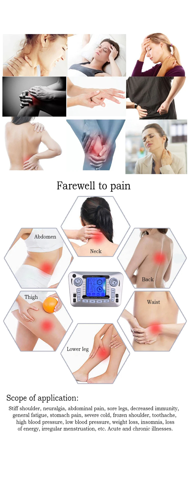 Muscle Massager Acupuncture Physiotherapy Slimming Health Care Machine