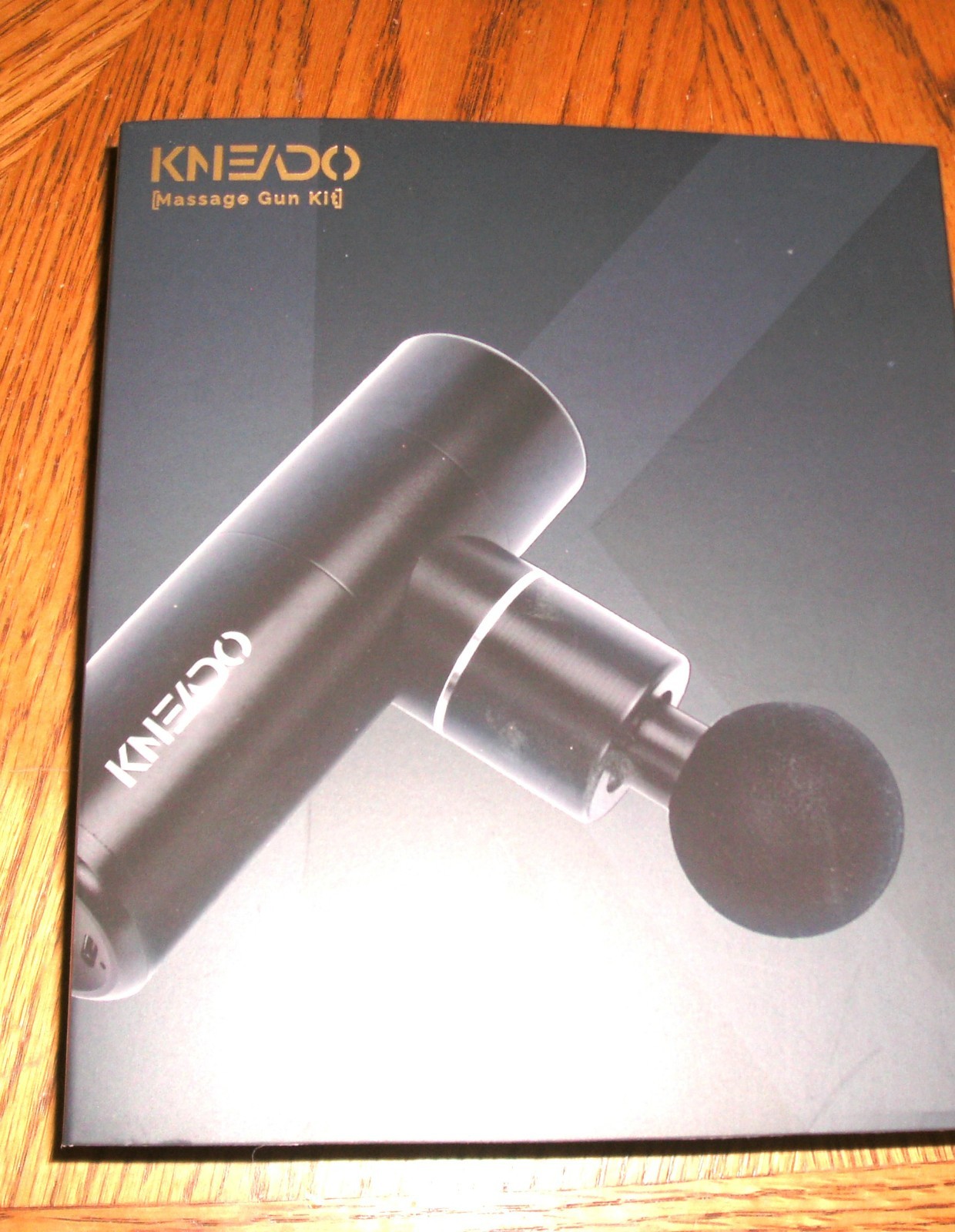 Kneado Massage Gun Kit Cordless Lightweight Handheld Black 4 Massage Heads