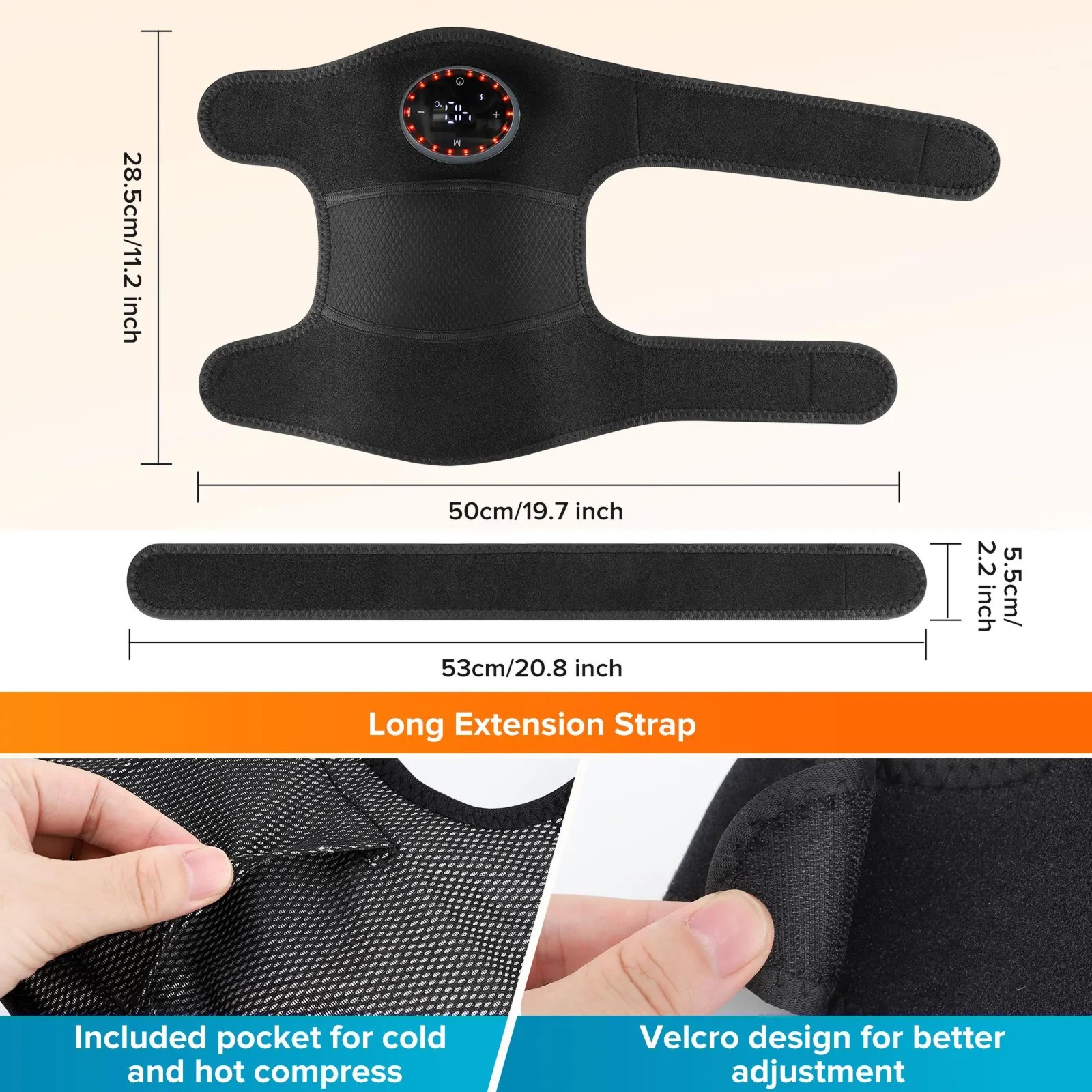 3-in-1 Heated Knee Shoulder Elbow Massager Wrap Vibration Support Brace
