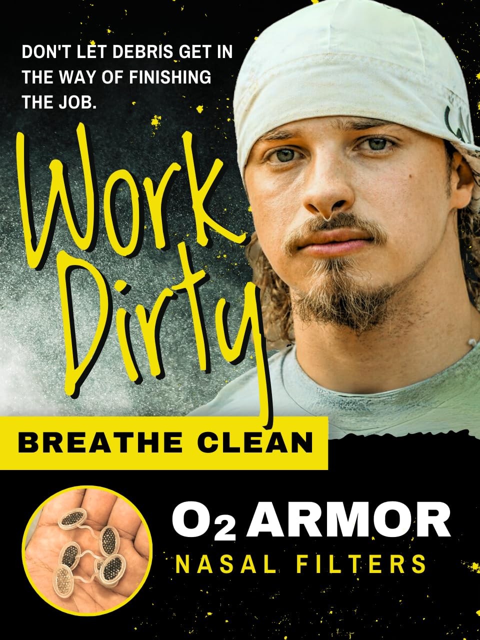 O2 Armor Nose Filters for Welders & Allergies – Filter Medium, Clear