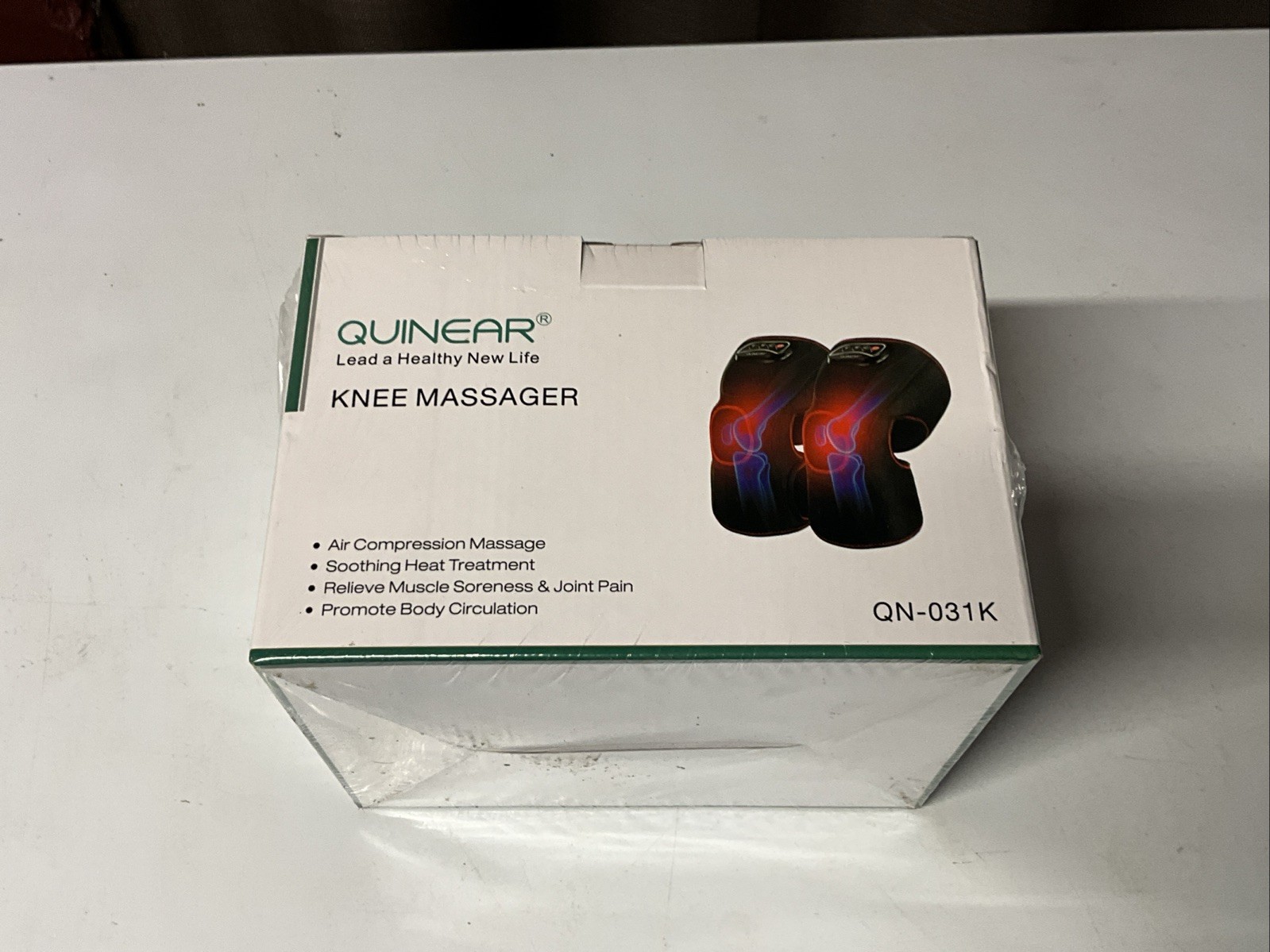 QUINEAR Knee Massager Heat Air Compression New In Box Unopened