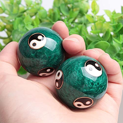 Acxico 2Pcs Chinese Health Exercise Stress Baoding Balls Relaxation Therapy Y…