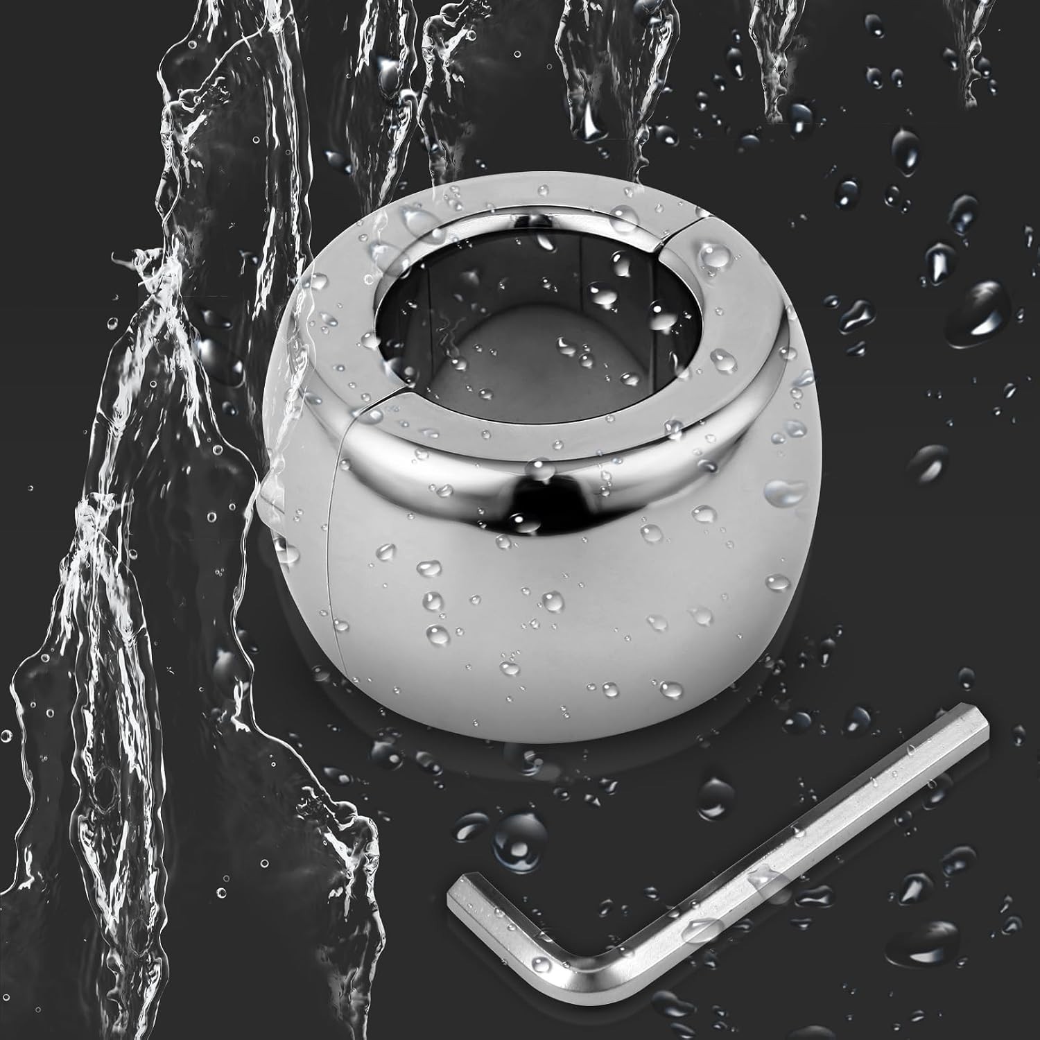 Heavy Duty 304 Stainless Steel Male Ball Stretcher Pendant – 34mm Inner Diame…