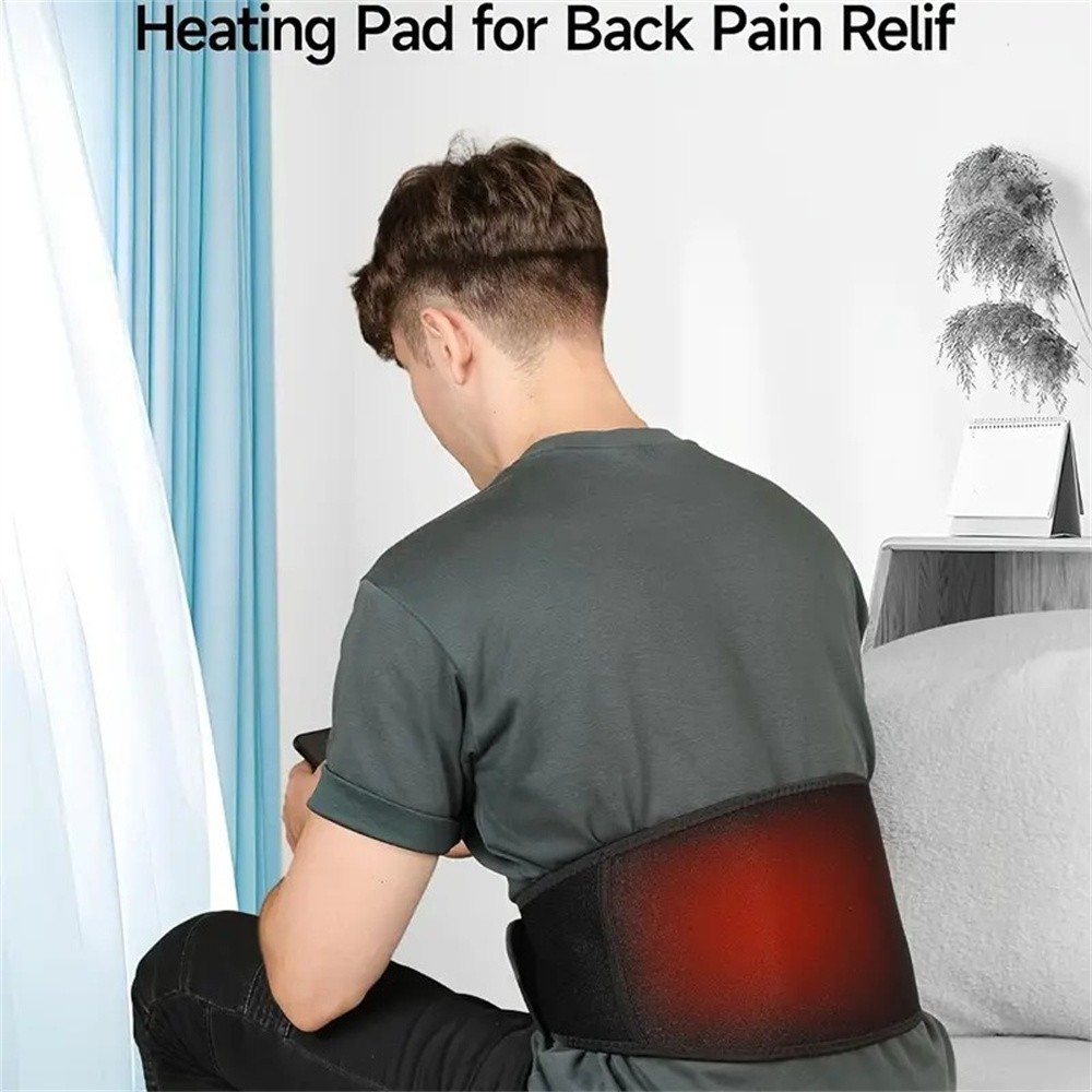 USB Heating Waist Pad for Back Pain Relief 3 Heat Levels Portable Electric Belt.