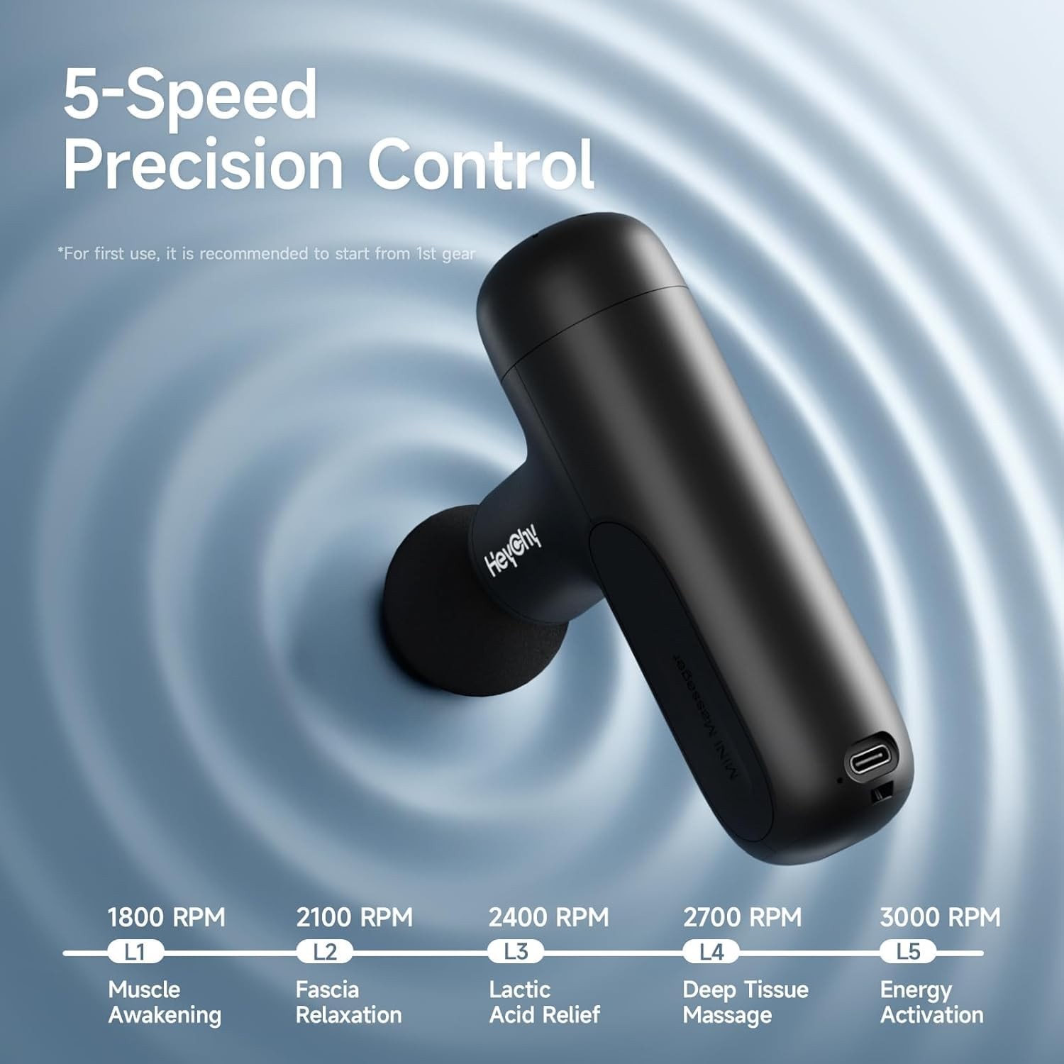 Super Mini Massage Gun, 4.8IN Small Travel Pain Relief Handheld Portable Massage