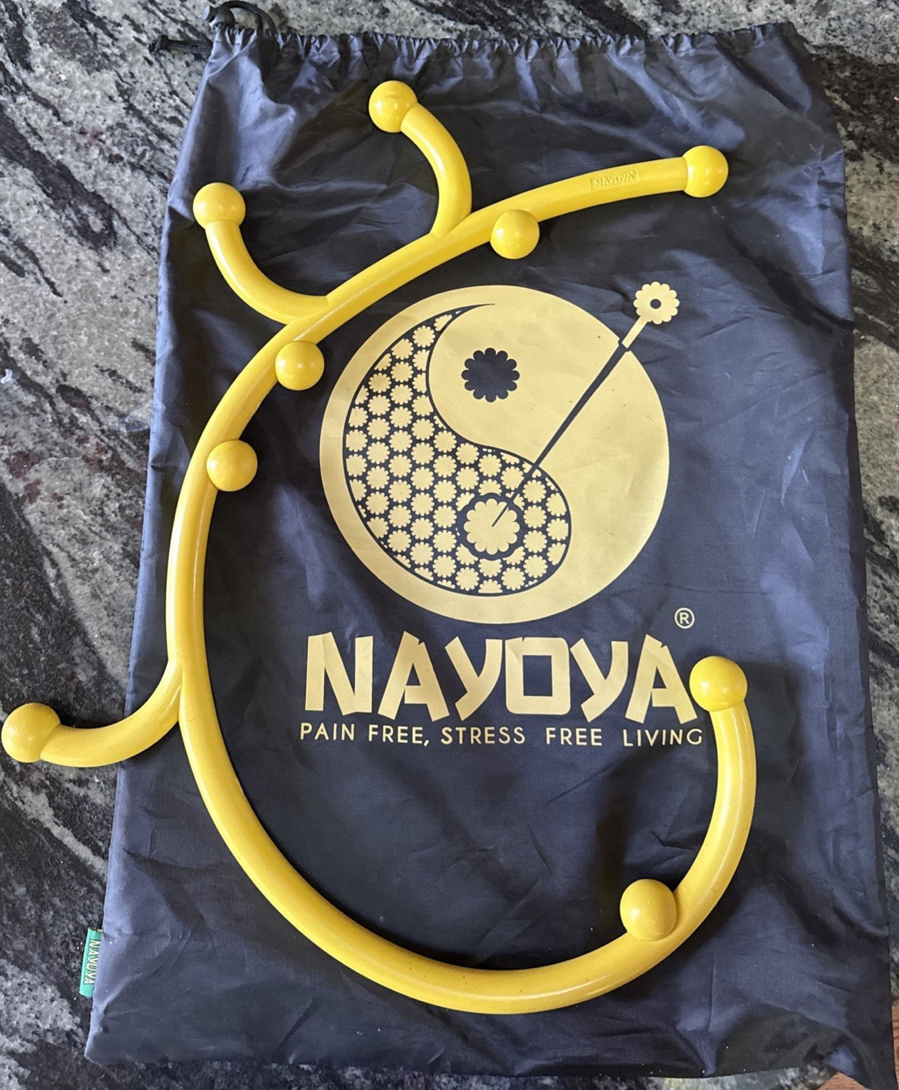 NAYOYA Back & Body Buddy Trigger Point Massager, Handheld Manual, Yellow