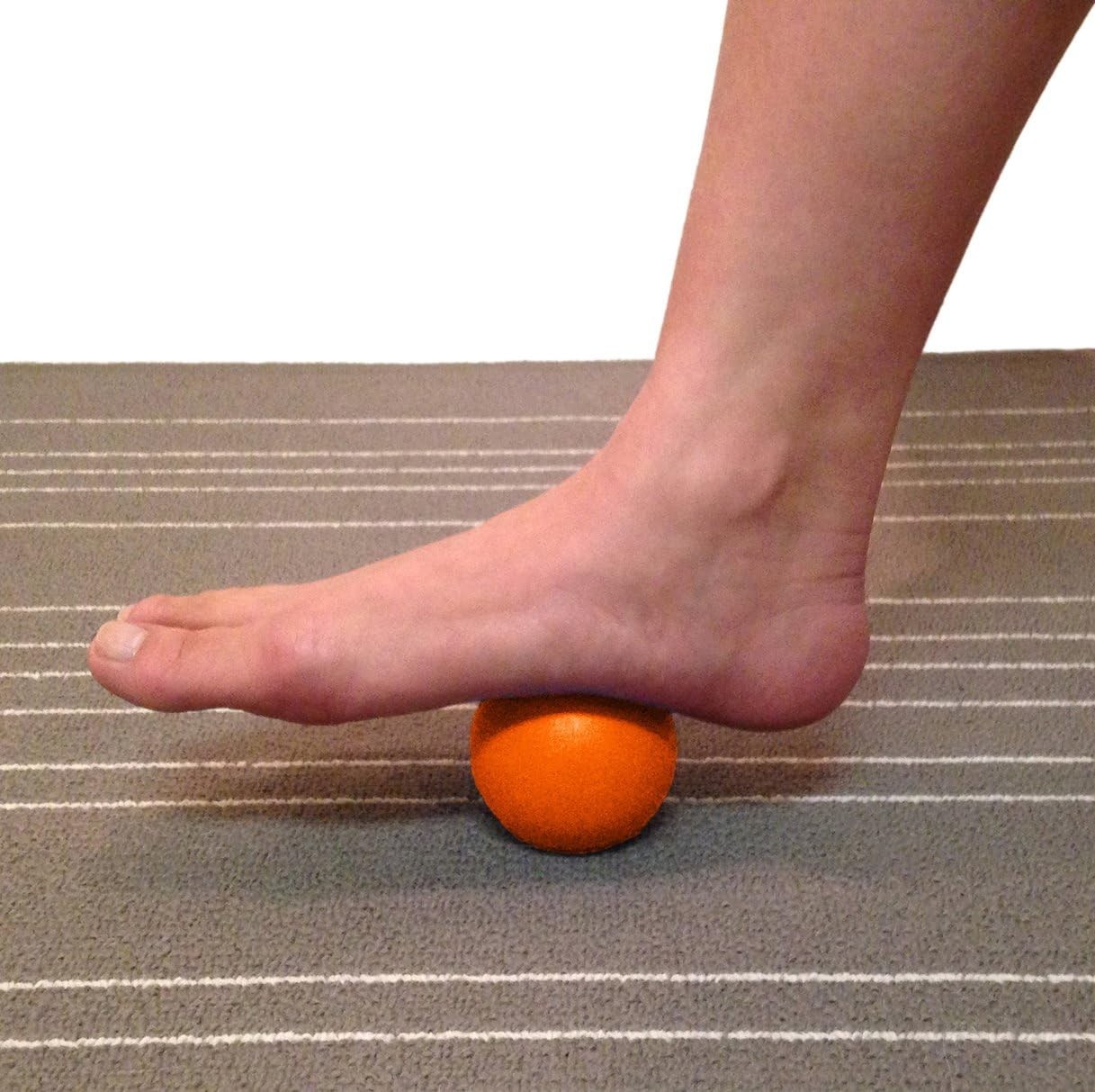 Set of 2 Orange Massage Lacrosse Balls for Myofascial Release and Muscle Relief