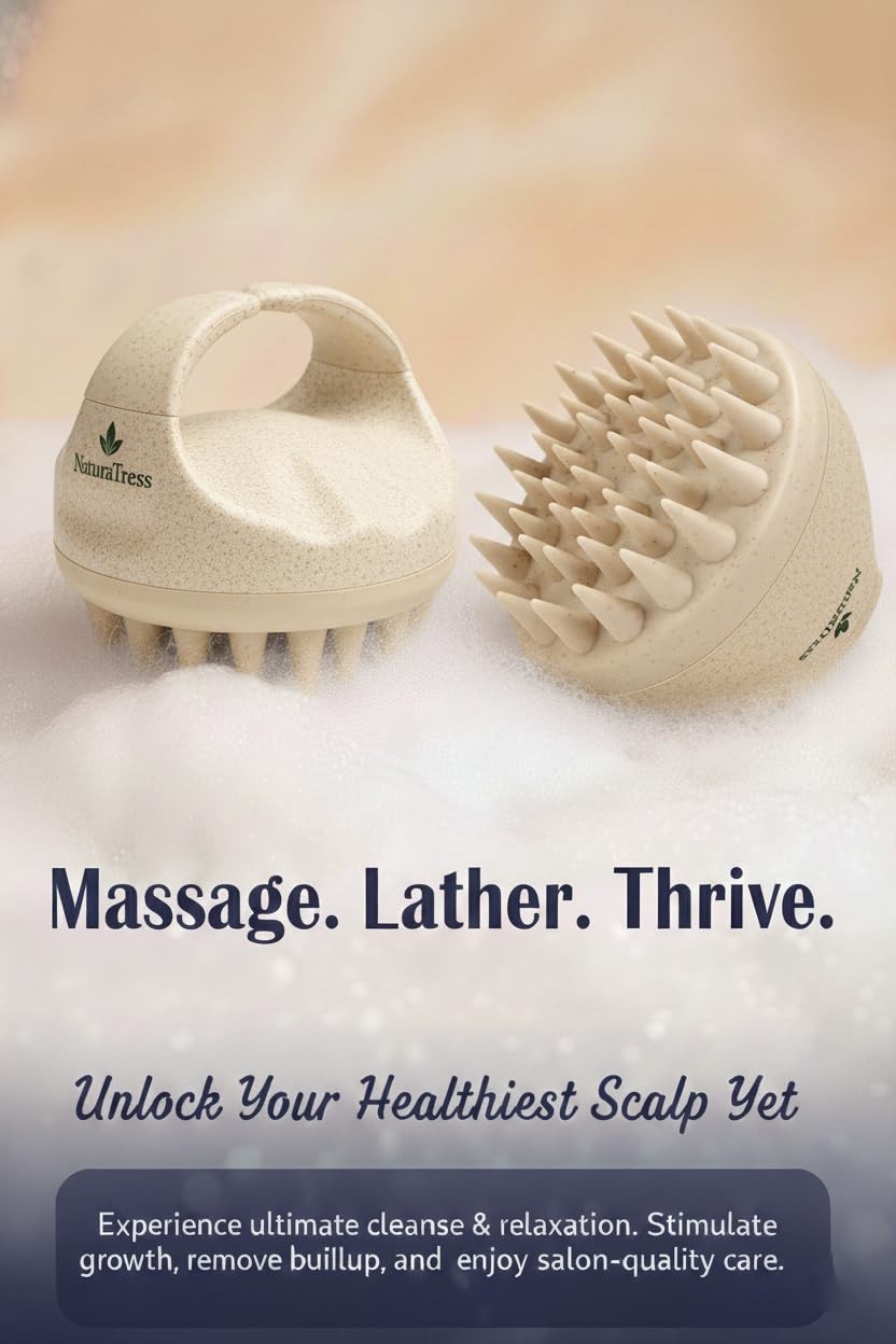 Silicone Scalp Massager for Hair Growth, Dandruff & Itchy Scalp Relief – Wet …