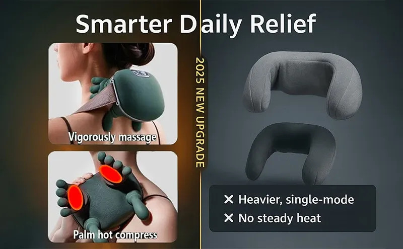 2026 Bionic Neck Shoulder Massager N7 Kneading Massager Shawl 3-Level Modes Neck