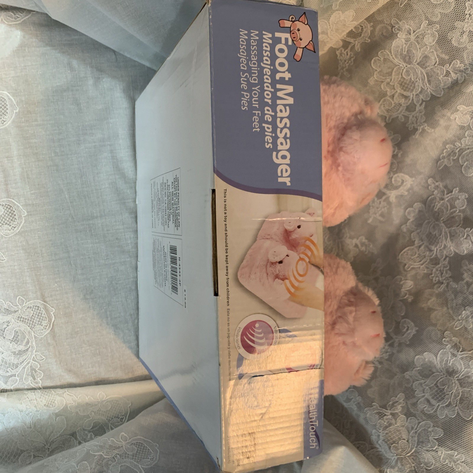 Health Touch Pink Pig Foot Massager, Foot Relaxation, Ultra Soft, Foot Care New