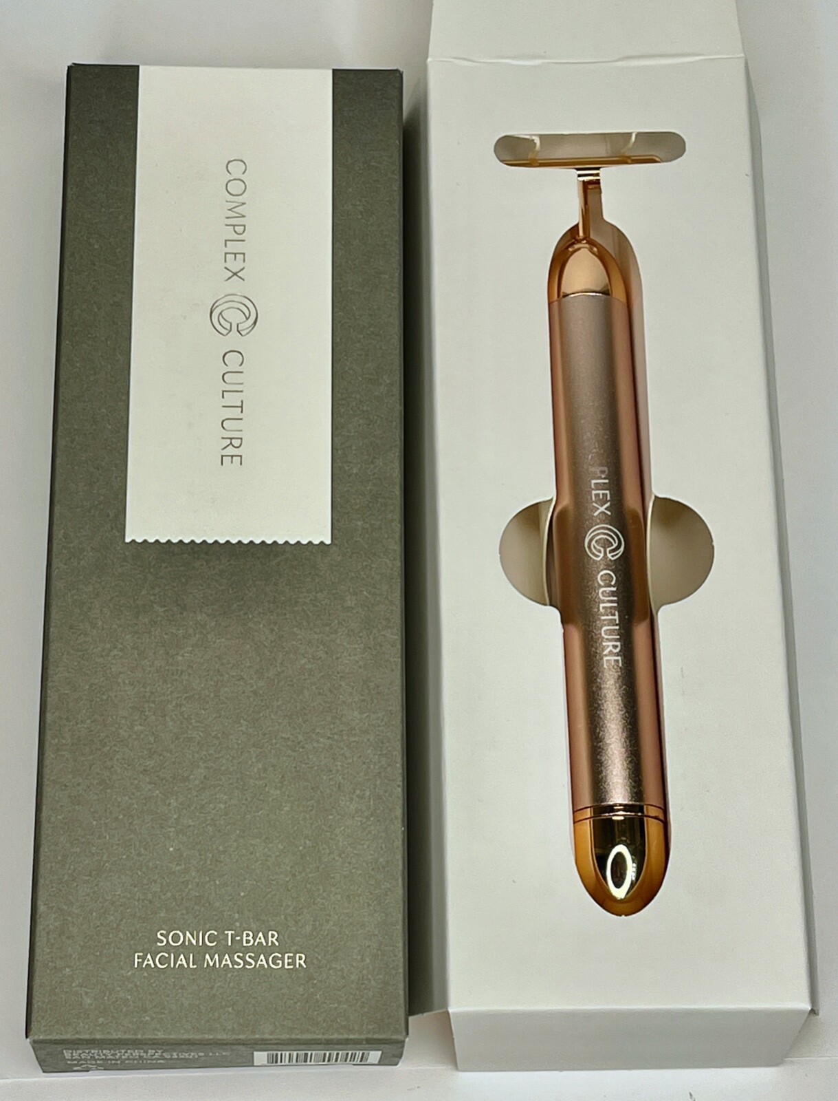 Complex Culture Sonic T-Bar Facial Massager NIB $58 Full Size