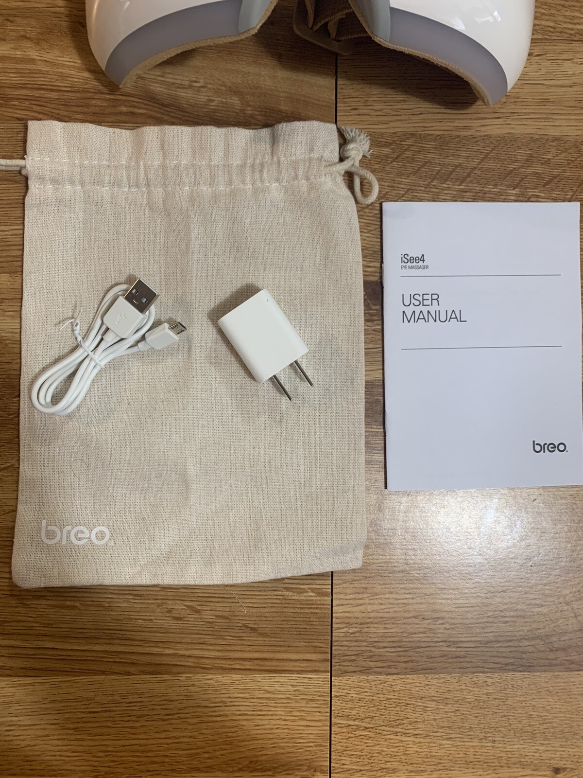Breo iSee4 White Gray Portable Premium Electric Heat Air Relaxing Eye Massager