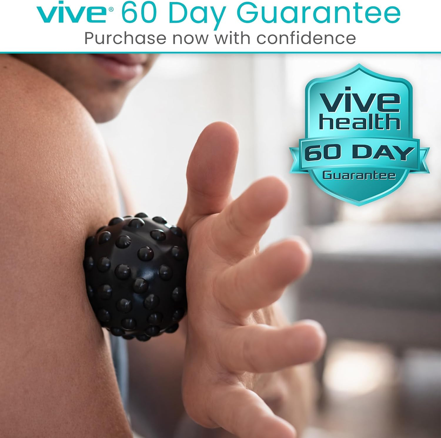 Vive Massage Ball Set (4 Piece) – Plantar Fasciitis Relief Foot Pain Hot Cold Th