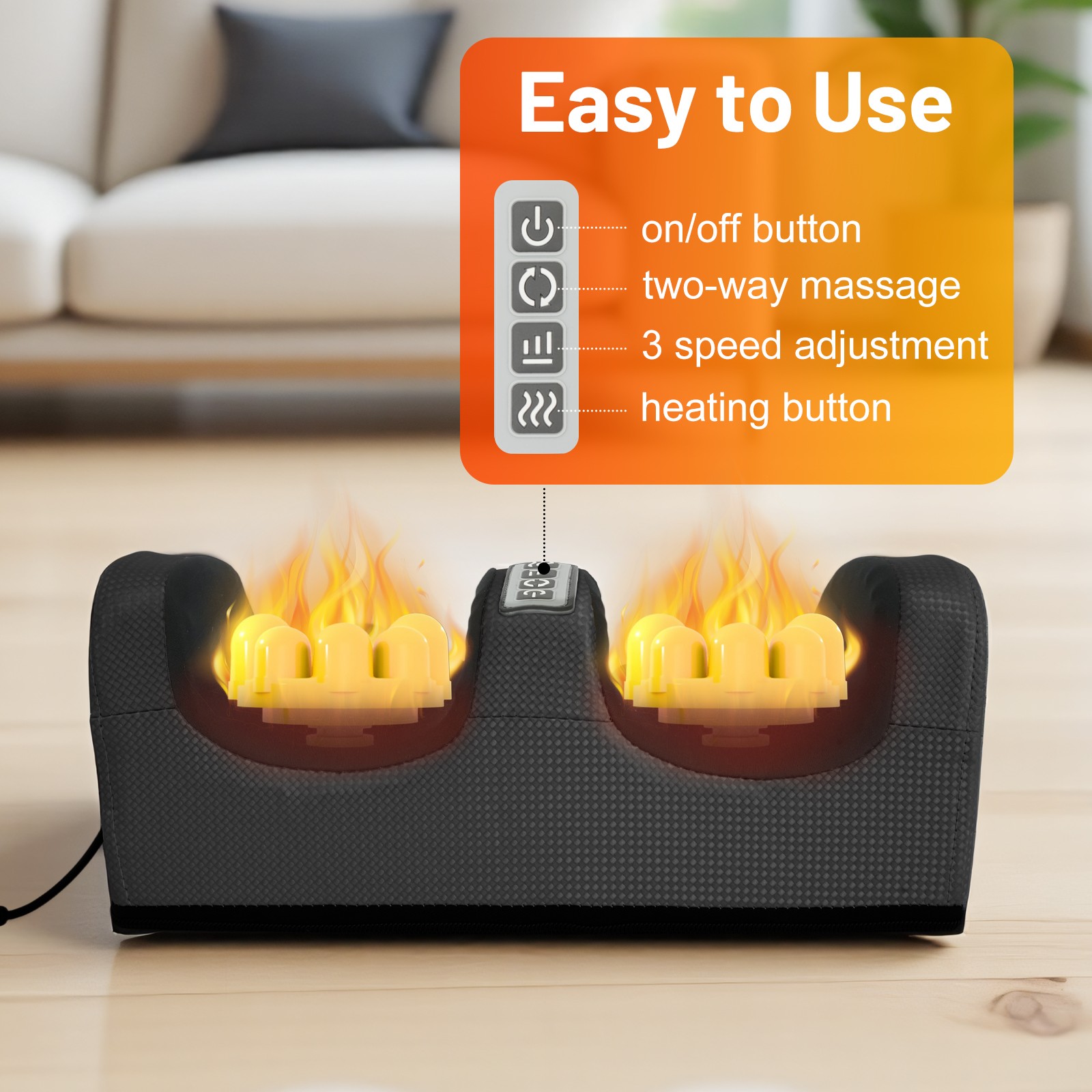 Shiatsu Foot&Calf Massager with Heat Shiatsu Deep Kneading For Tired Muscles NEW