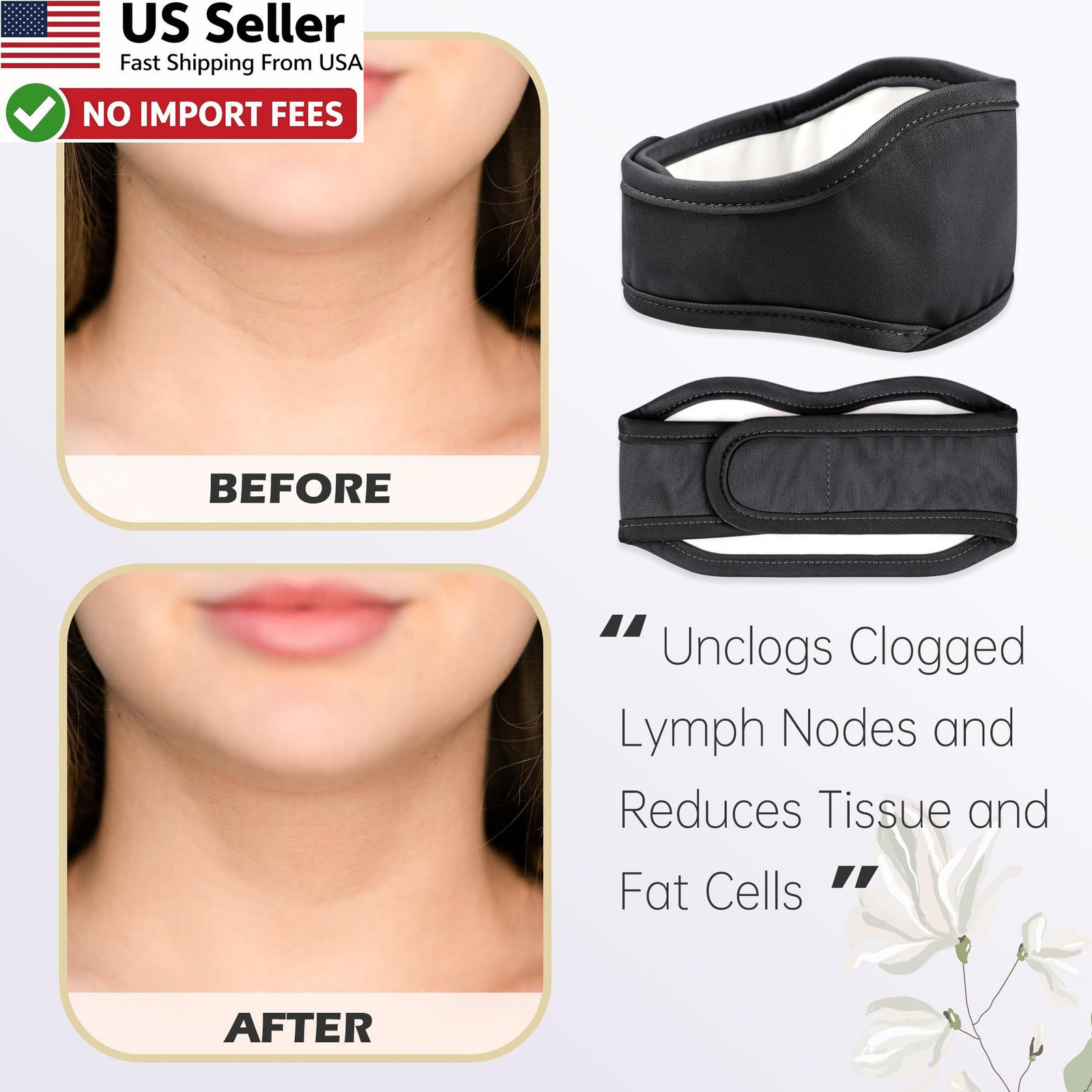 2 Pack Organic Cotton Castor Oil Pack Wrap Liver Detox Leakproof Black FROM USA
