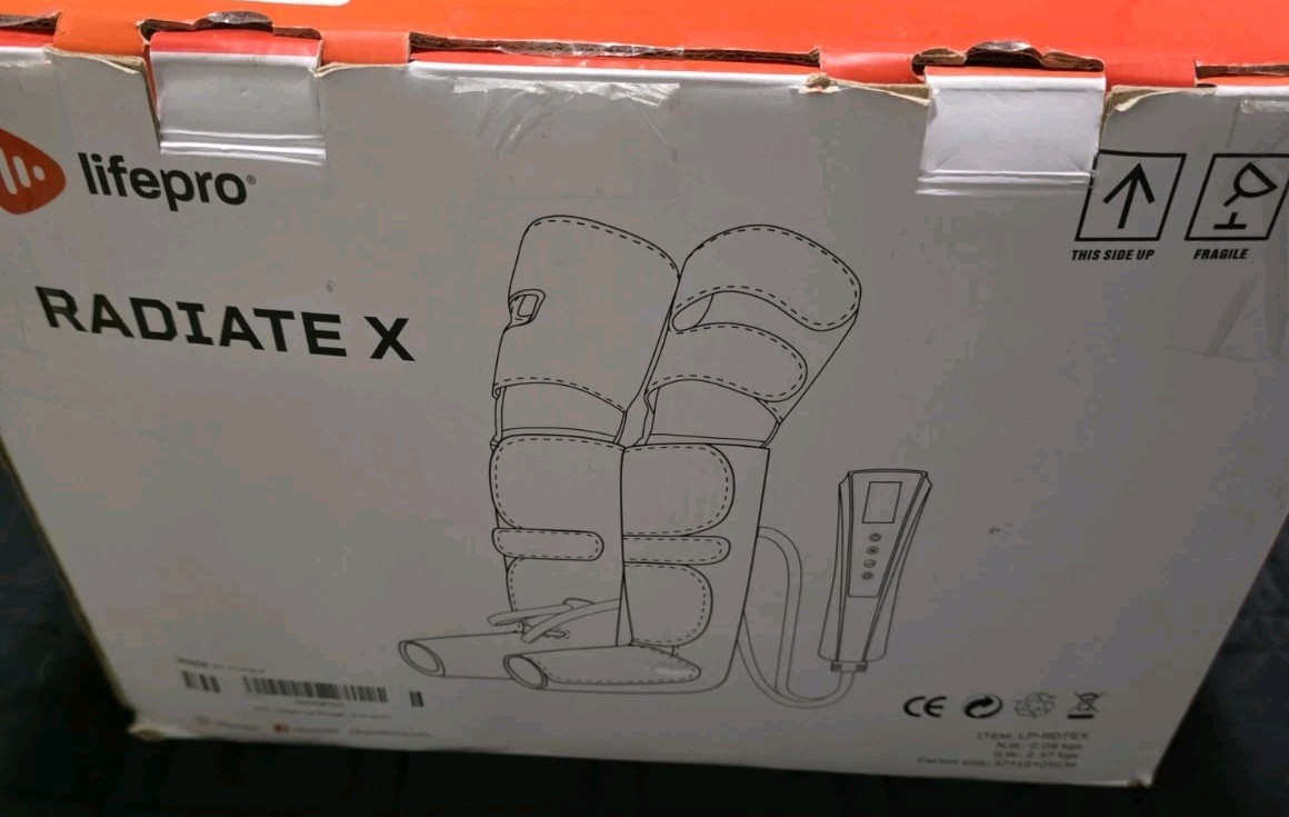 Lifepro Radiate X, Air Compression Calf, Foot / Leg Massager W/ Heat New