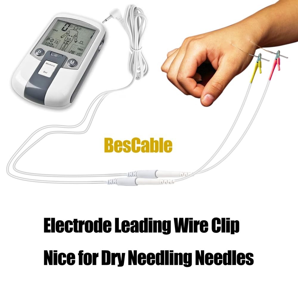 TENS Unit Lead Wires with Alligator Clips – 20pcs Replacement Cables (10 Red, 10