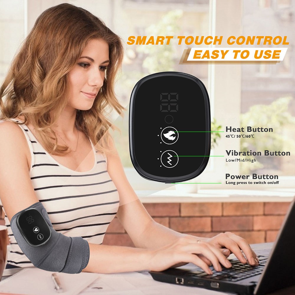 3in1 Cordless Heated Vibration Massager Knee, Shoulder, Elbow Joint Pain Relief