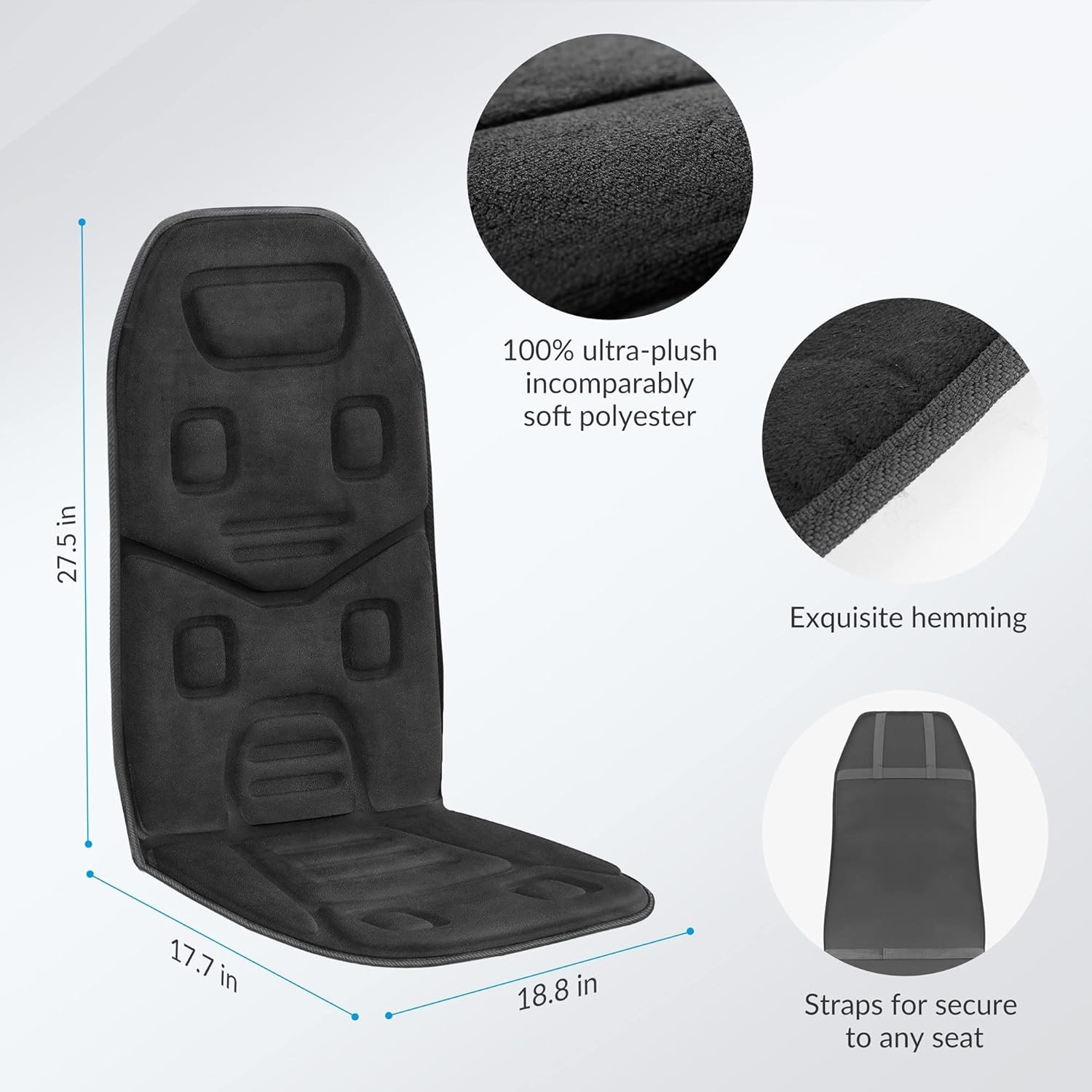 Gift-Ready App-Controlled Back Massager with Heat & 10 Motors for Pain Relief