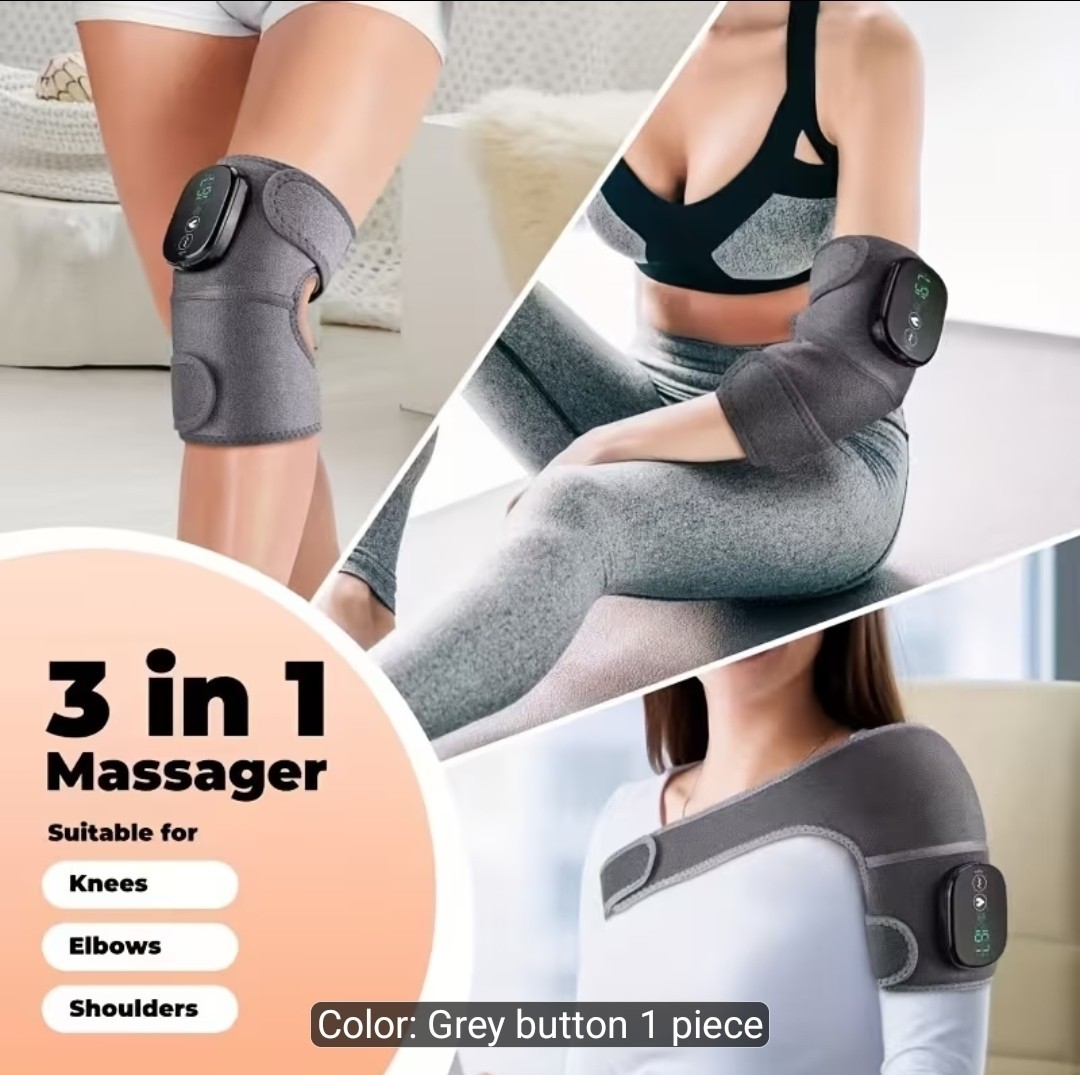 3 in 1 Wireless Heating Vibrating Knee Massager for Shoulders Knees Elbows with
