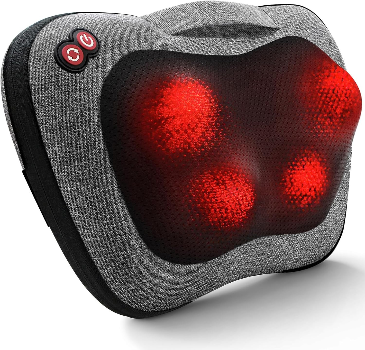 Shiatsu Back Neck Shoulder Massager Heat Deep Tissue Kneading Pillow Pain Relief