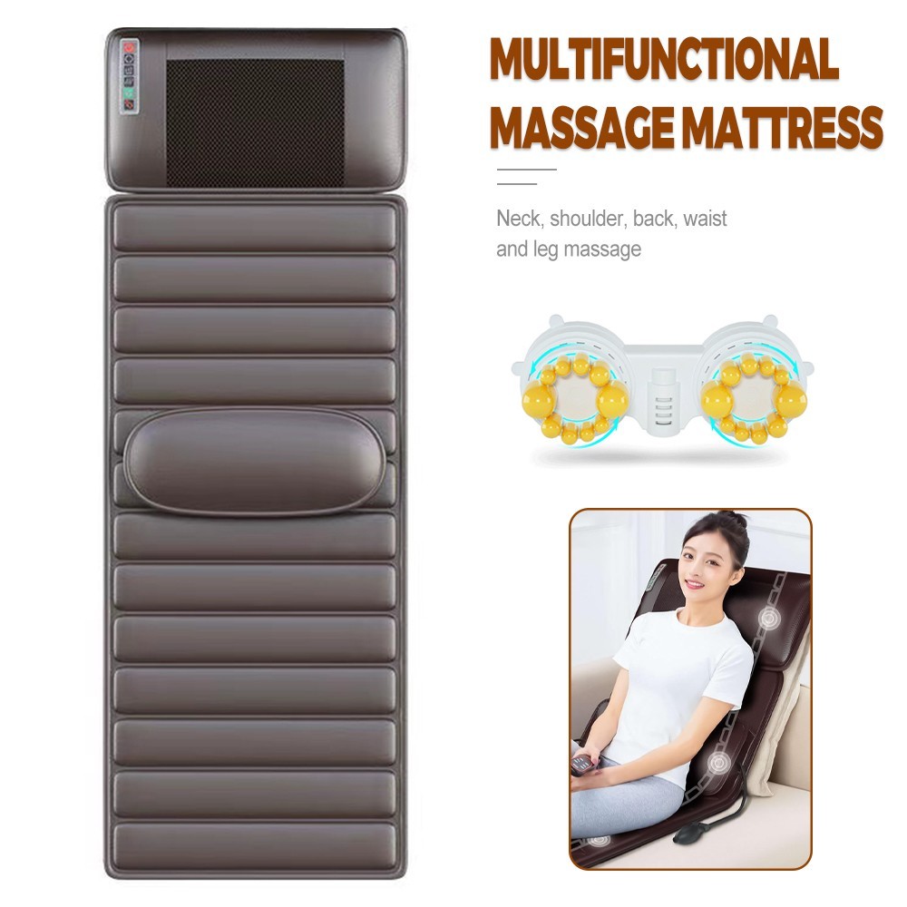 12-Node Vibrating Massage mat with heat Full Body Massager For Blood Circulation