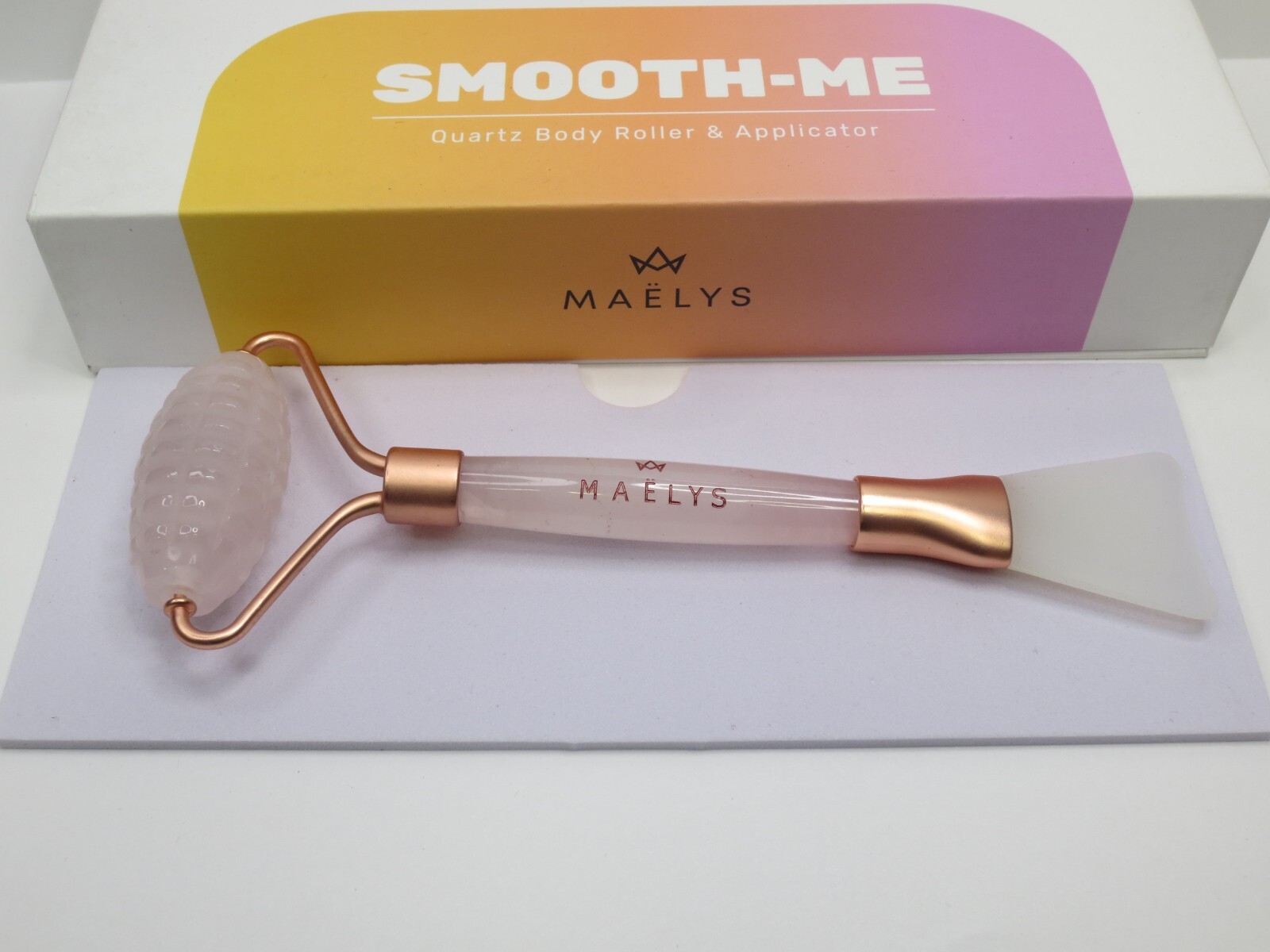 MAELYS SMOOTH-ME QUARTZ BODY ROLLER & APPLICATOR BOXED (LOT OF 2)