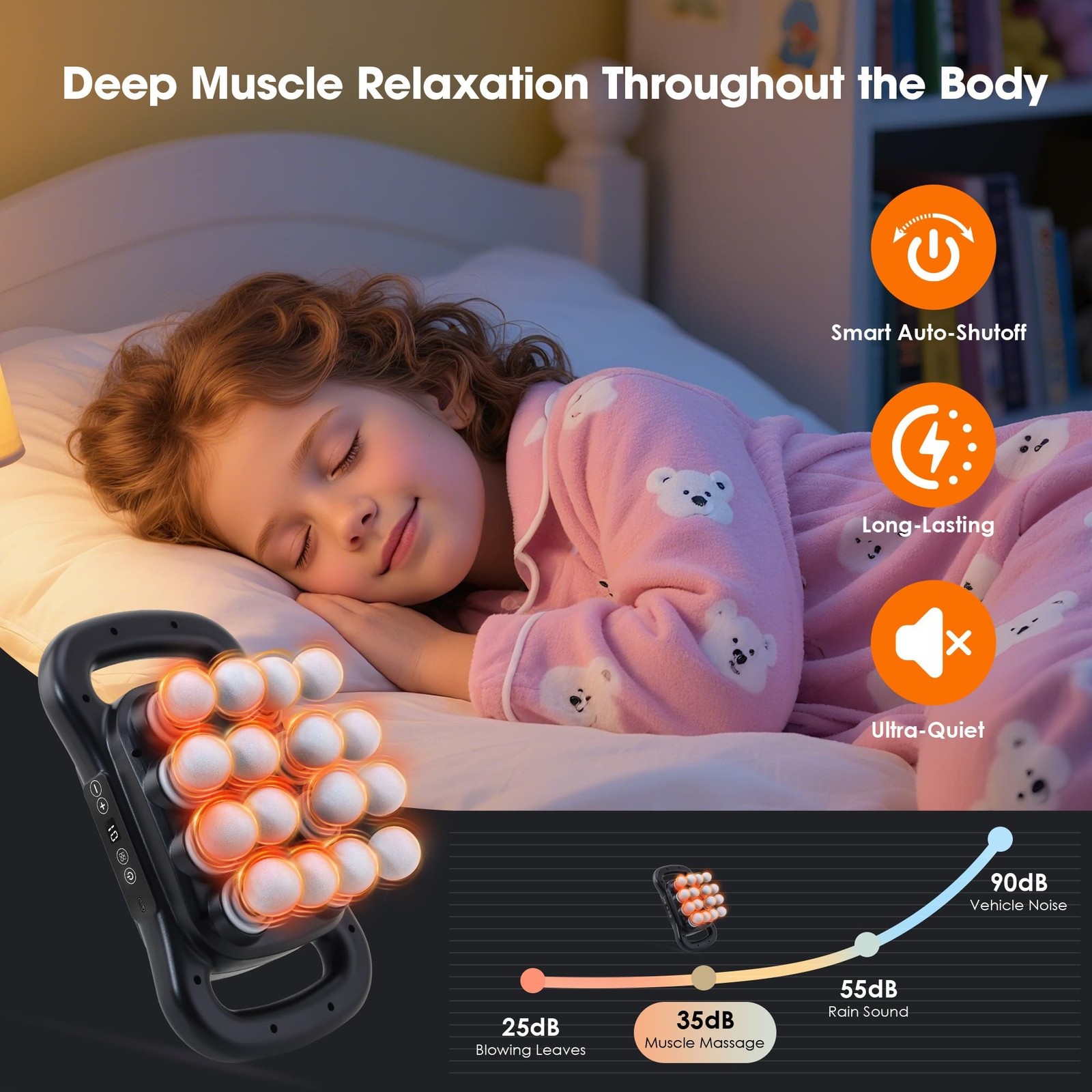16 Head Massage Gun Set, Deep Tissue Percussion Massager, 2600mAh Electric Ma…