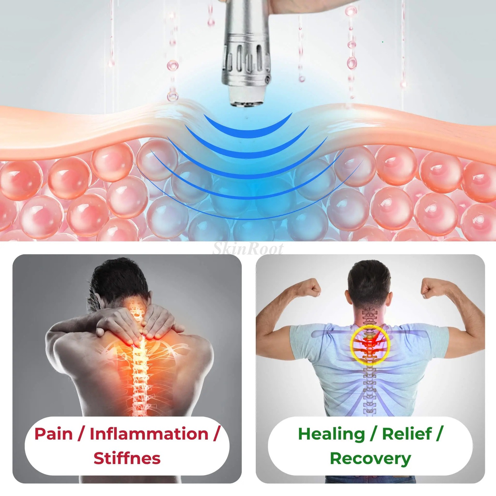 Portable Shockwave Therapy Machines Pain Relief Multi-Functional Body Massage