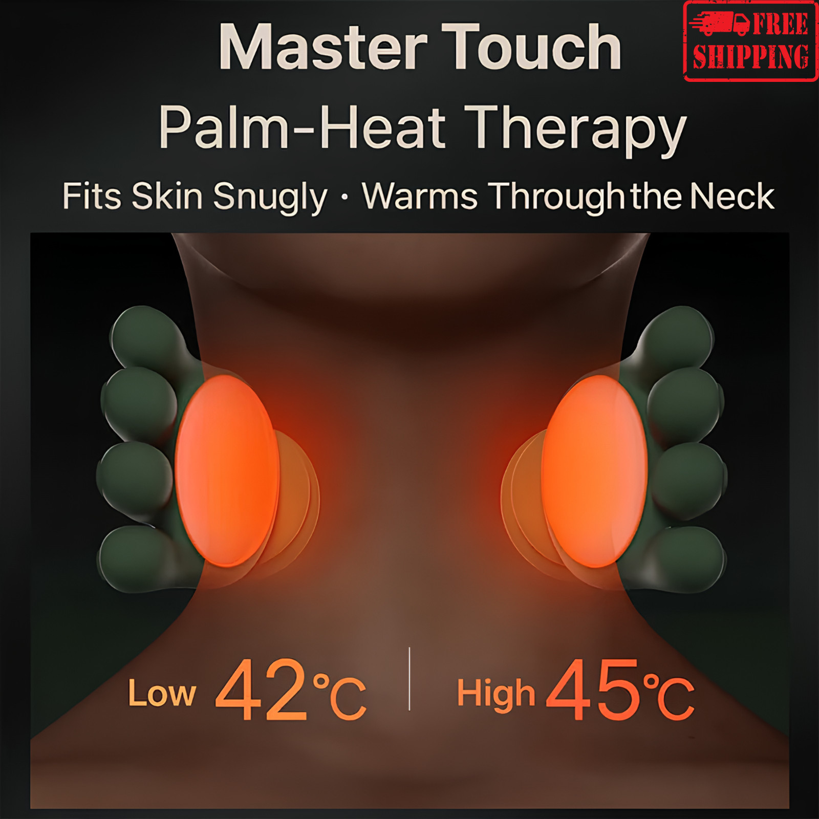 Electric Neck Shoulder Massager N7 Deep Tissue Kneading Shiatsu Back Massage Sha