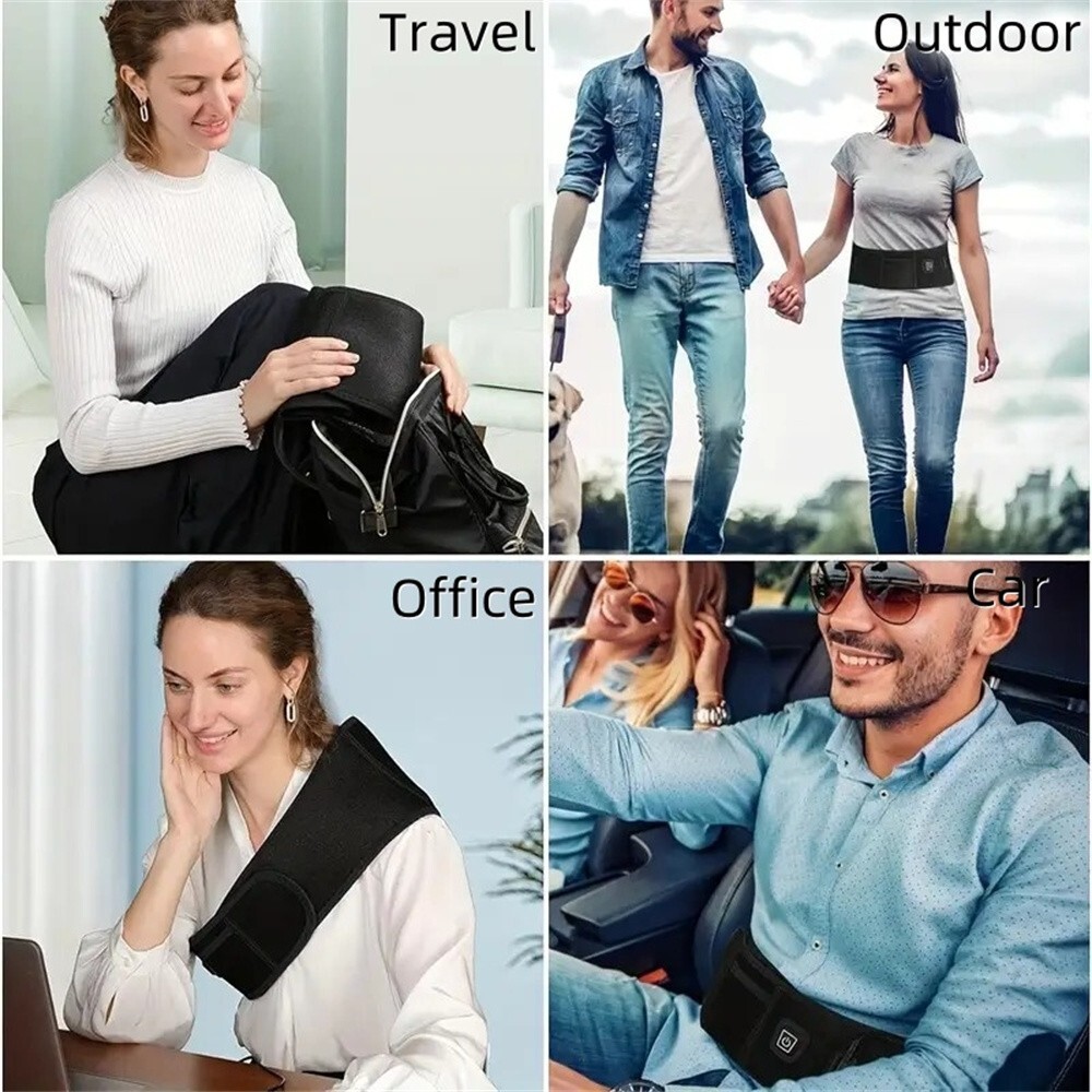 Massage Belt Electric Infrared Heated with Back Support Waist Heating Massager
