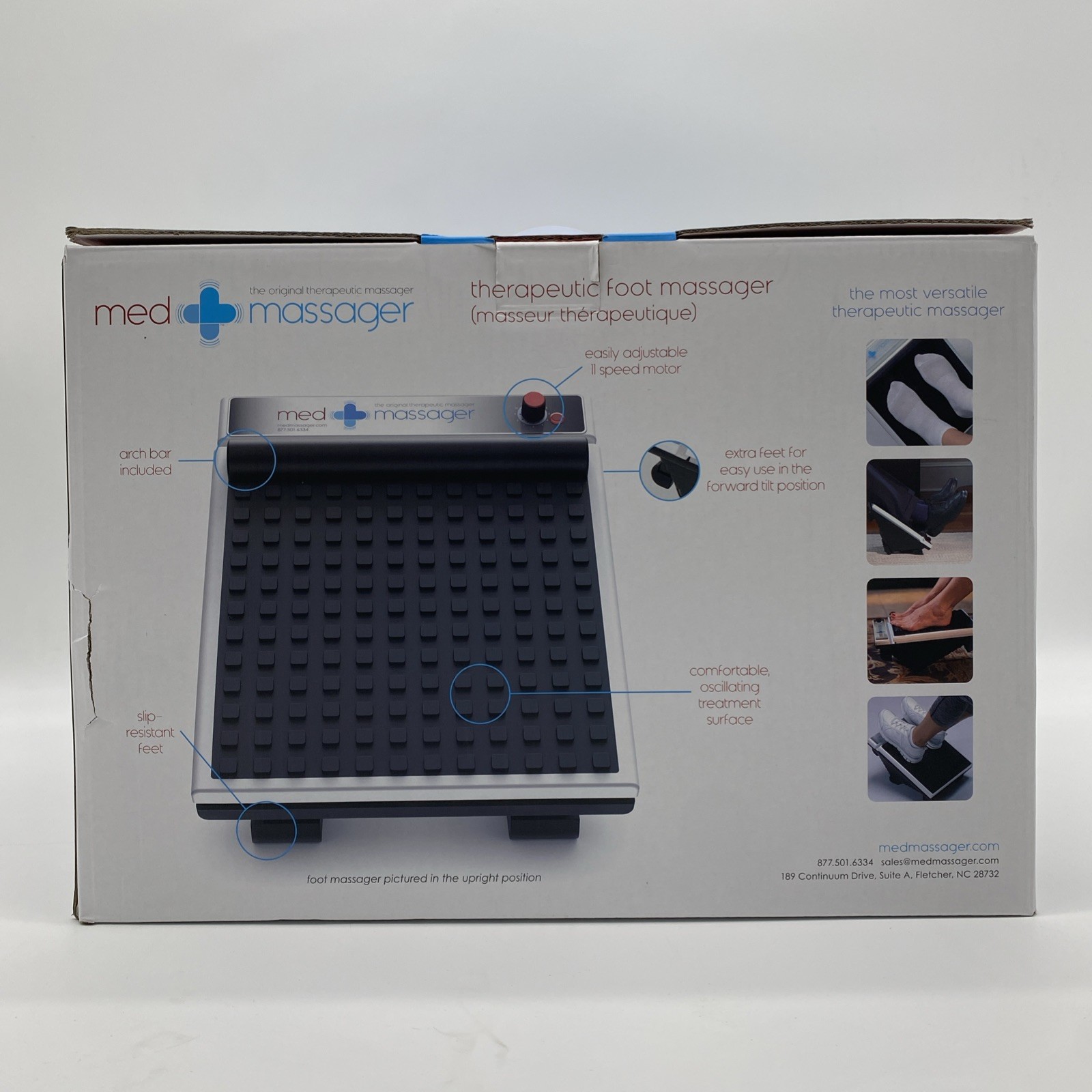 Med Massager Therapeutic Foot Massager 11-Speed Massager New in Box