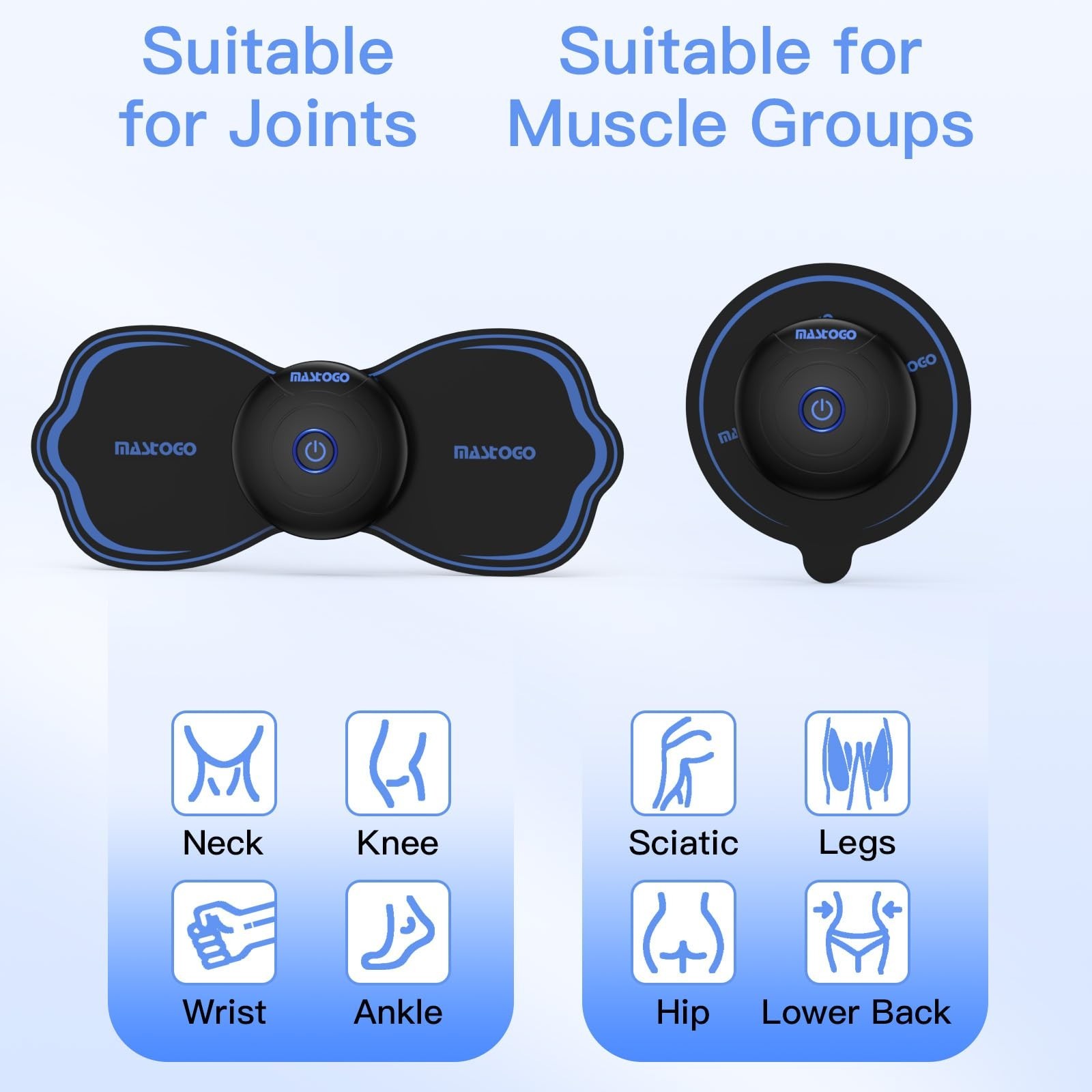 Wireless TENS Unit Electrodes 8-Pack – Reusable, Latex-Free Pads for Pain Relief