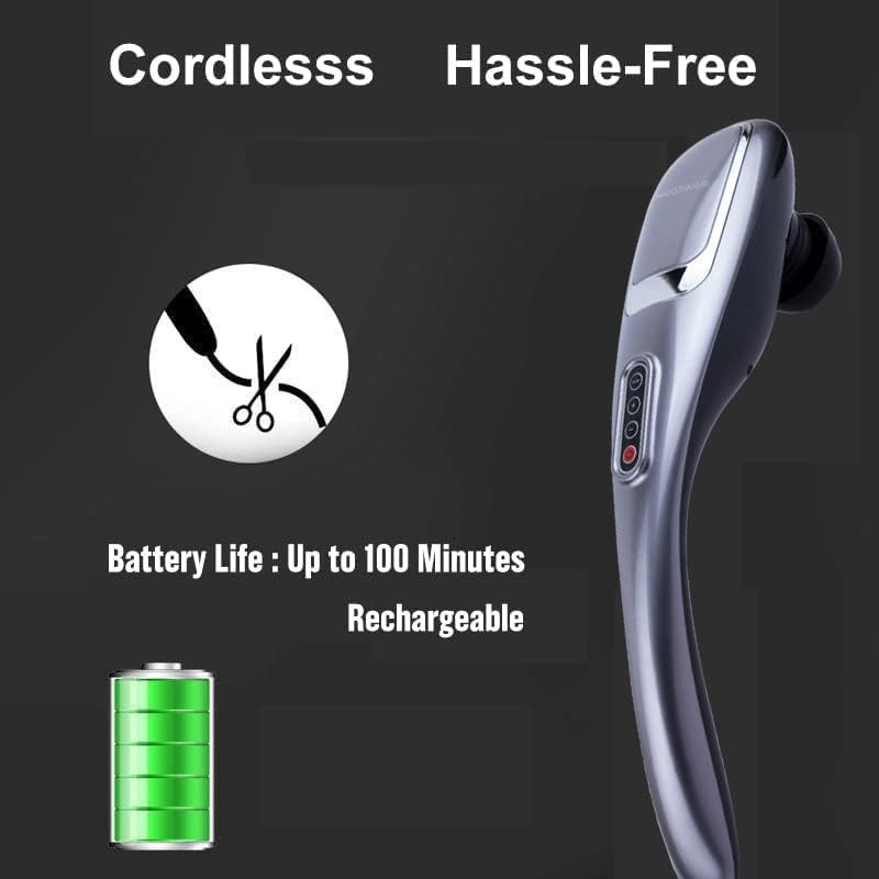 MEGAWISE Handheld Back Massager | Deep Tissue Percussion Massage for Back, Neck,