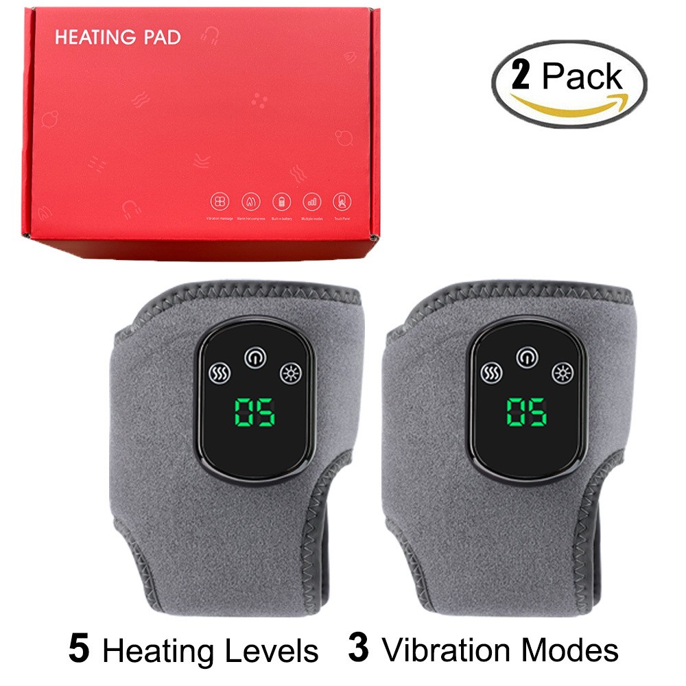 2PCS Electric Foot Ankle Massager Pain Relief 5 Heat Levels, 3 Vibration Modes