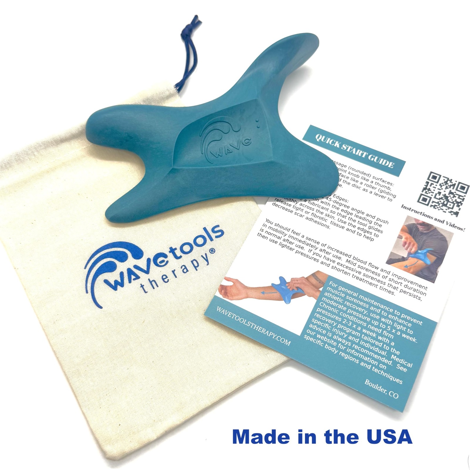 The Wave Tool, Ultimate Soft Tissue Release 1 Count (Pack of 1), Teal