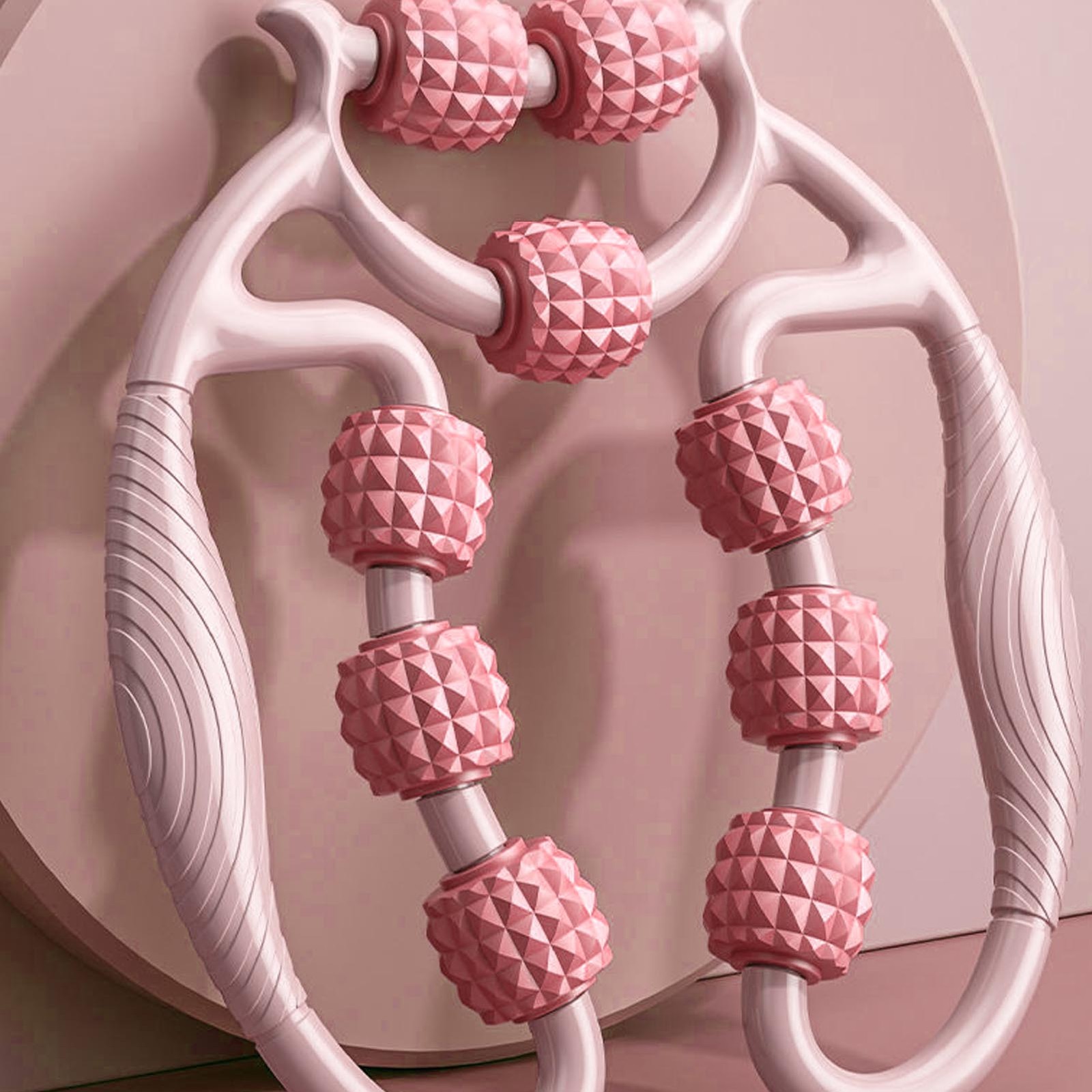 360° 9-Wheel Muscle Massager For Leg/Neck/Arm ( Pink)