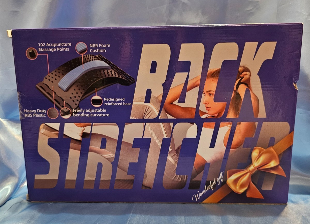 BACK STRETCHER WITH MASSAGER – 3 LEVEL HEIGHT – FOAM CUSHION HEAVY DUTY – NEW