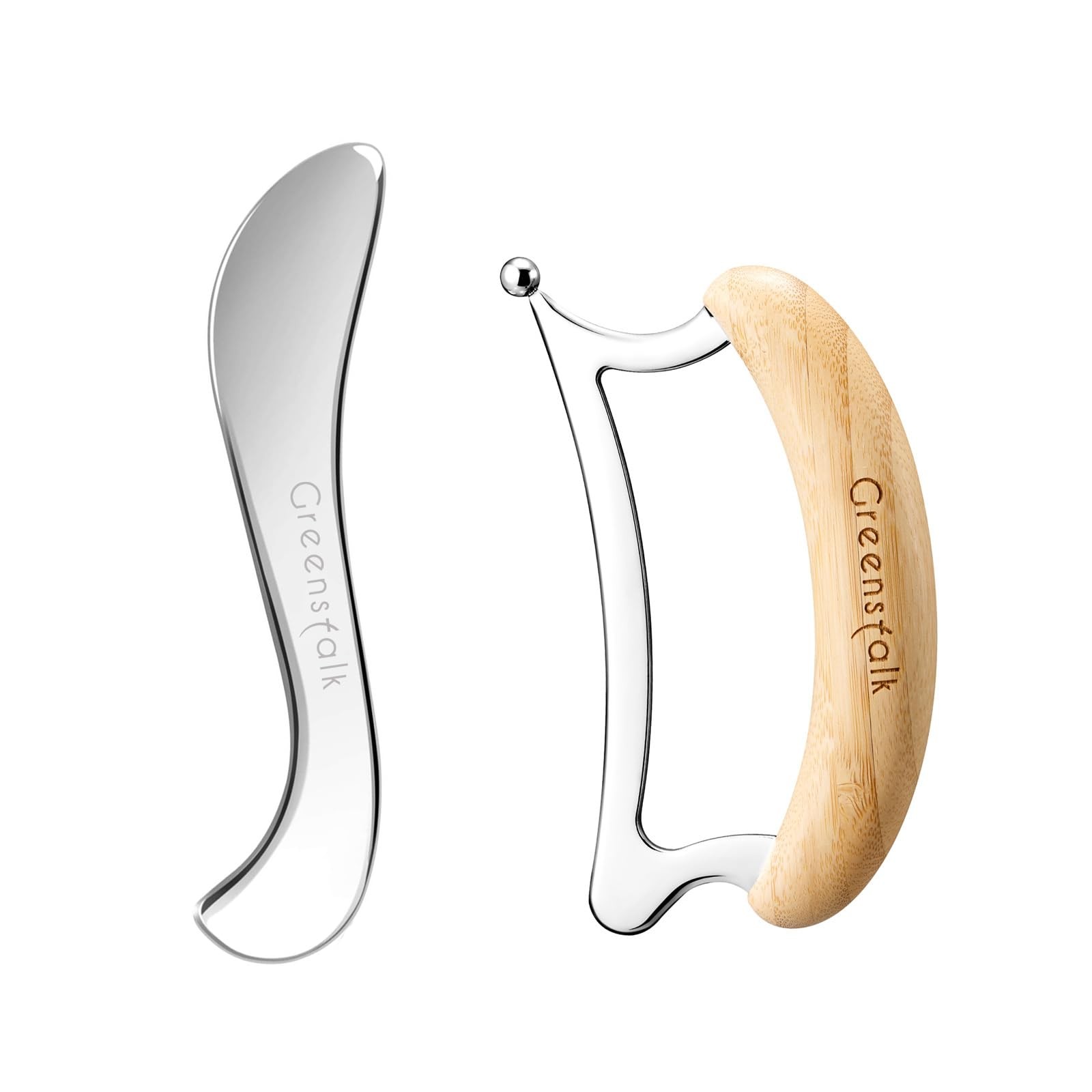 2 in 1 Stainless Steel Gua Sha Massage Tool Set for Muscle Relief, Muscle Scr…