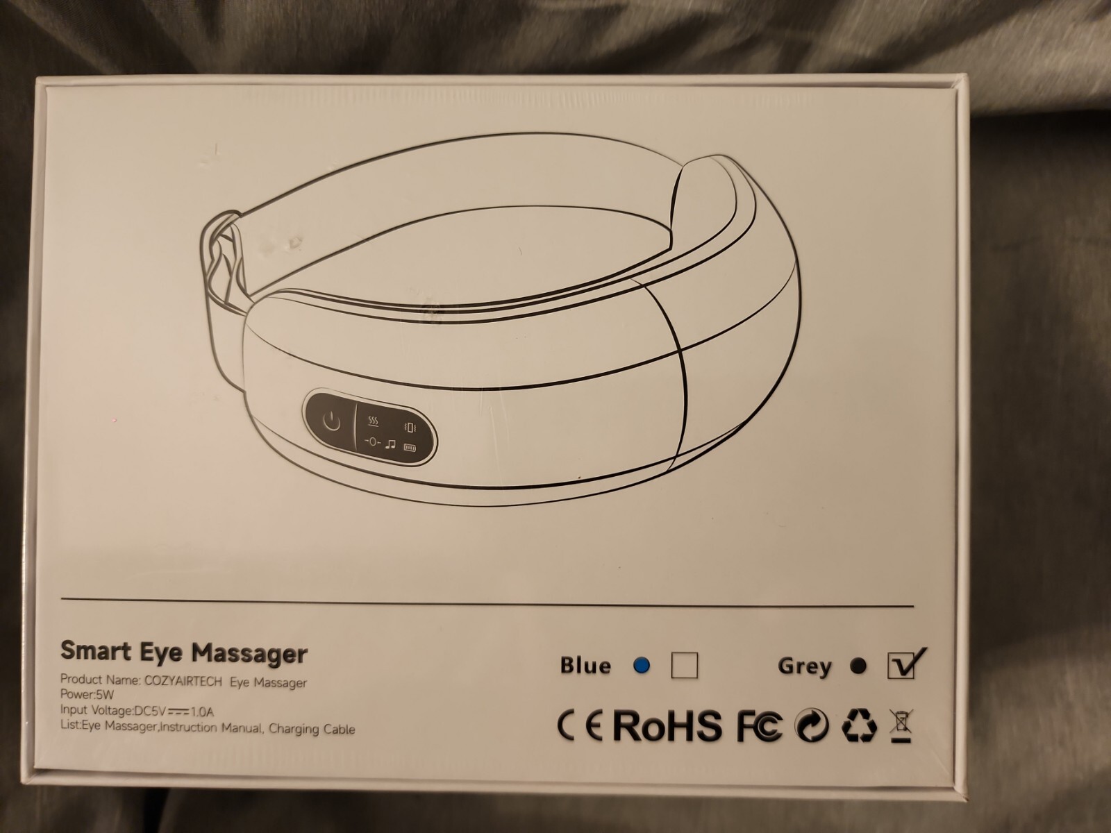 Smart Eye Massager by Cozyairtech features built in music, pressure, heat