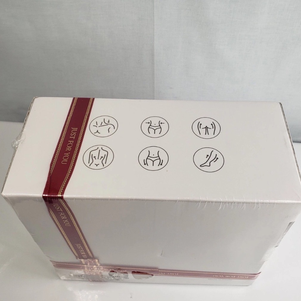Electric Handheld Body Massager with 3 Replaceable Cloth Covers Model 678 White