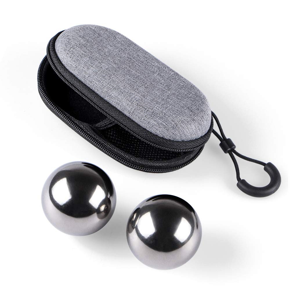 MDLUU Stainless Steel Baoding Balls, 1.57 Inches Non – Chime Hand Massage Balls