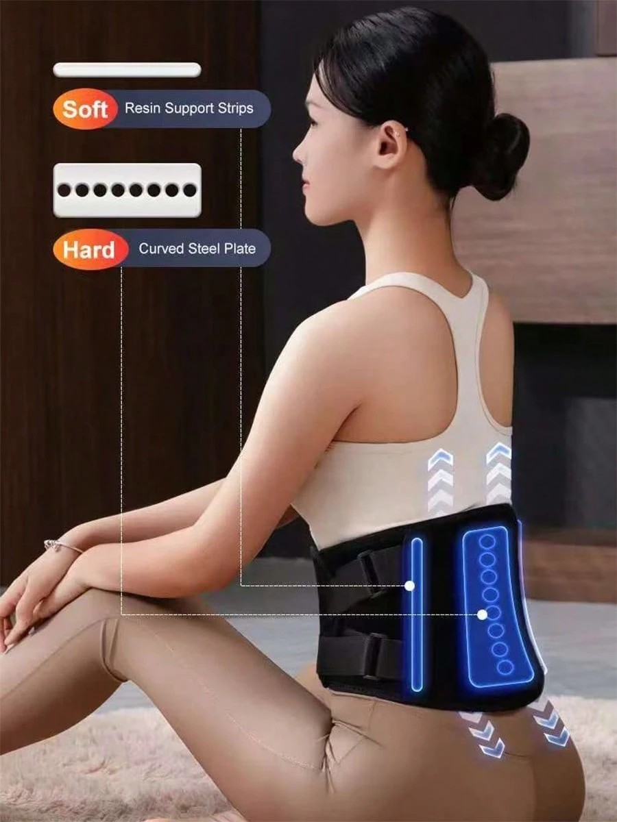 Warm Comfort Heating Massage Belt Cordless Relief Lumbar Back Relax Wrap