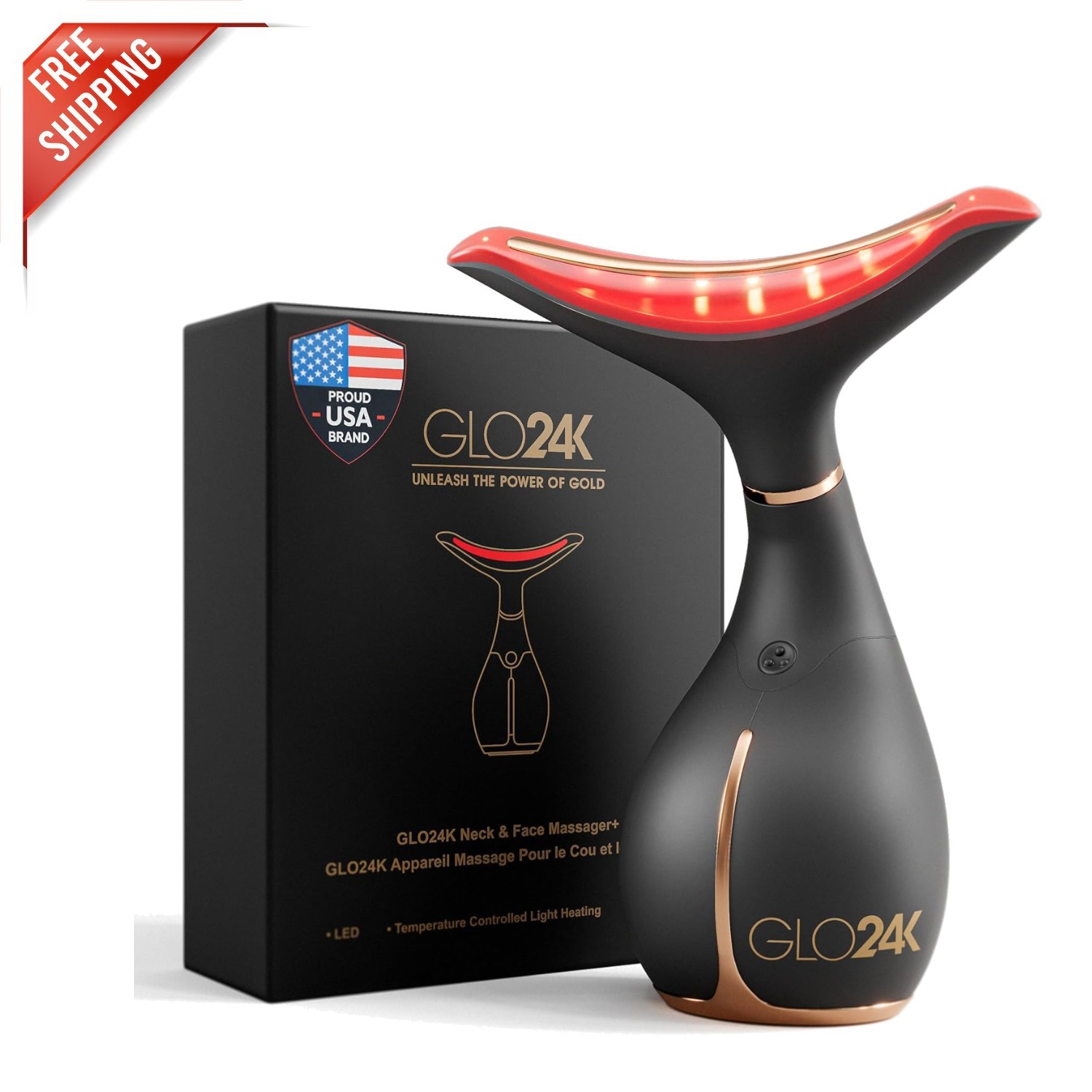 3-in-1 Red Light Facial and Neck Massager – Revitalize Your Skin Effortlessly