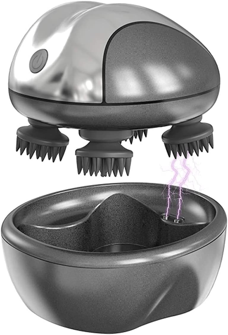 Dual Mode Cordless Electric Head & Scalp massager for Stress Relief Rechargeable