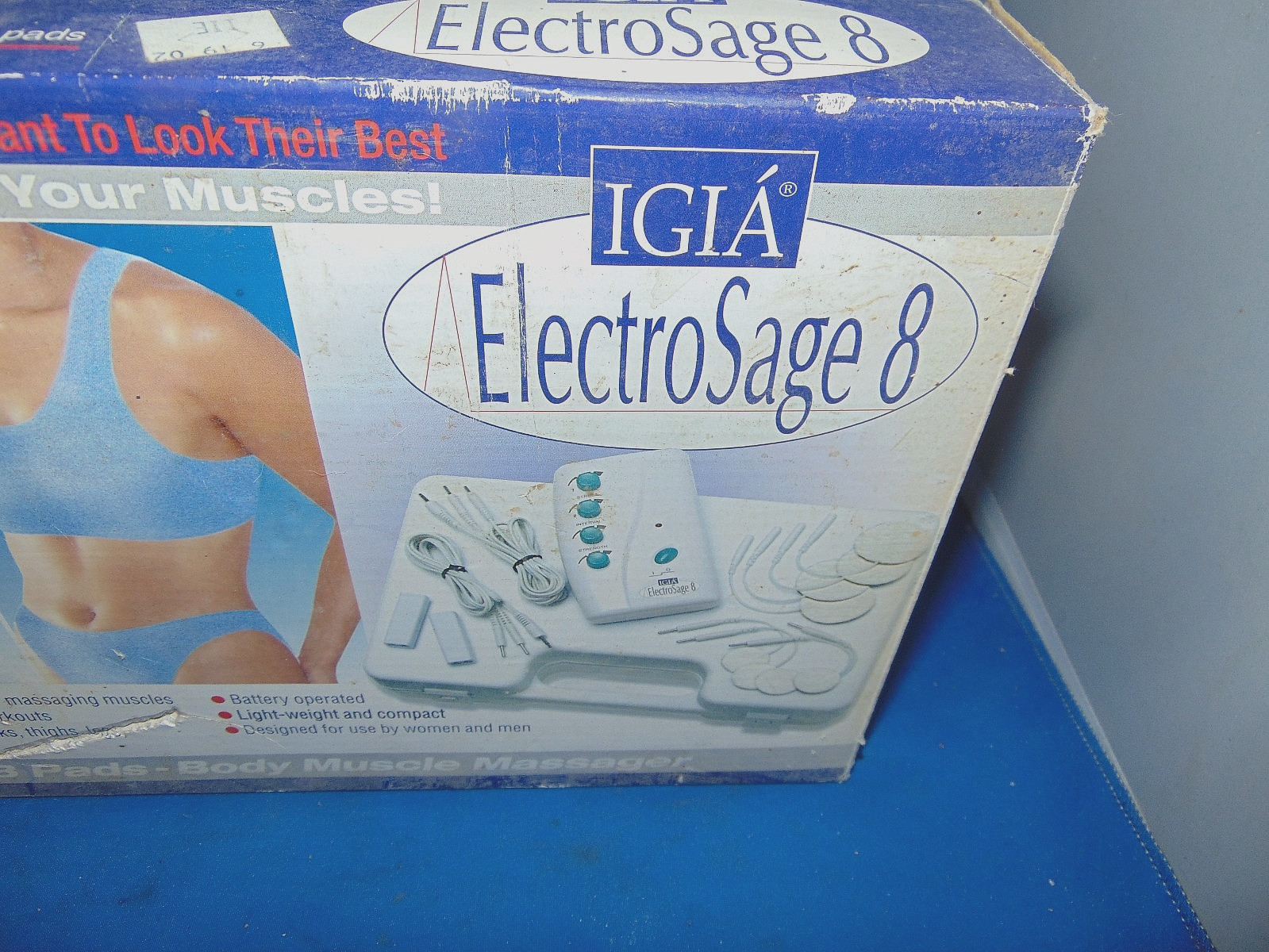IGIA ELECTROSAGE- 8 PADS -BODY MUSCLE MESSAGER-AS SEEN ON TV