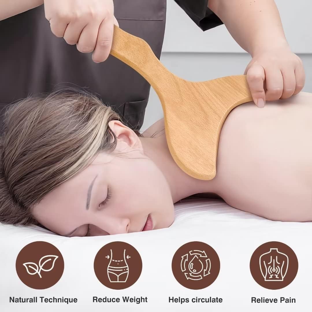 10-in-1 Wooden Massage Tools Set – Gua Sha & Body Shaping Massager for Pain Reli