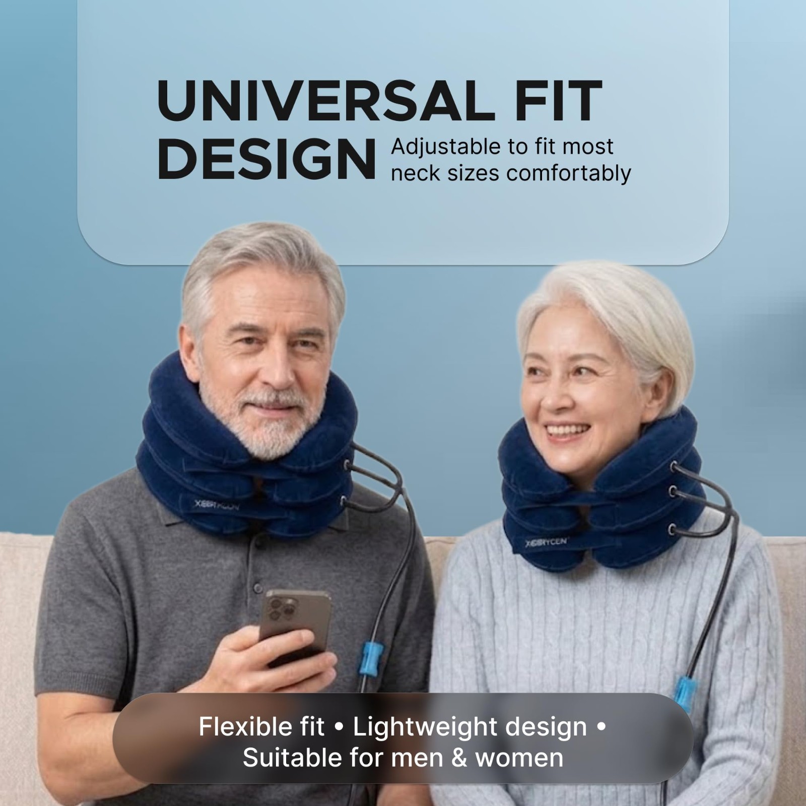 Inflatable Neck Stretcher for Pain Relief | Adjustable Cervical Traction Device,